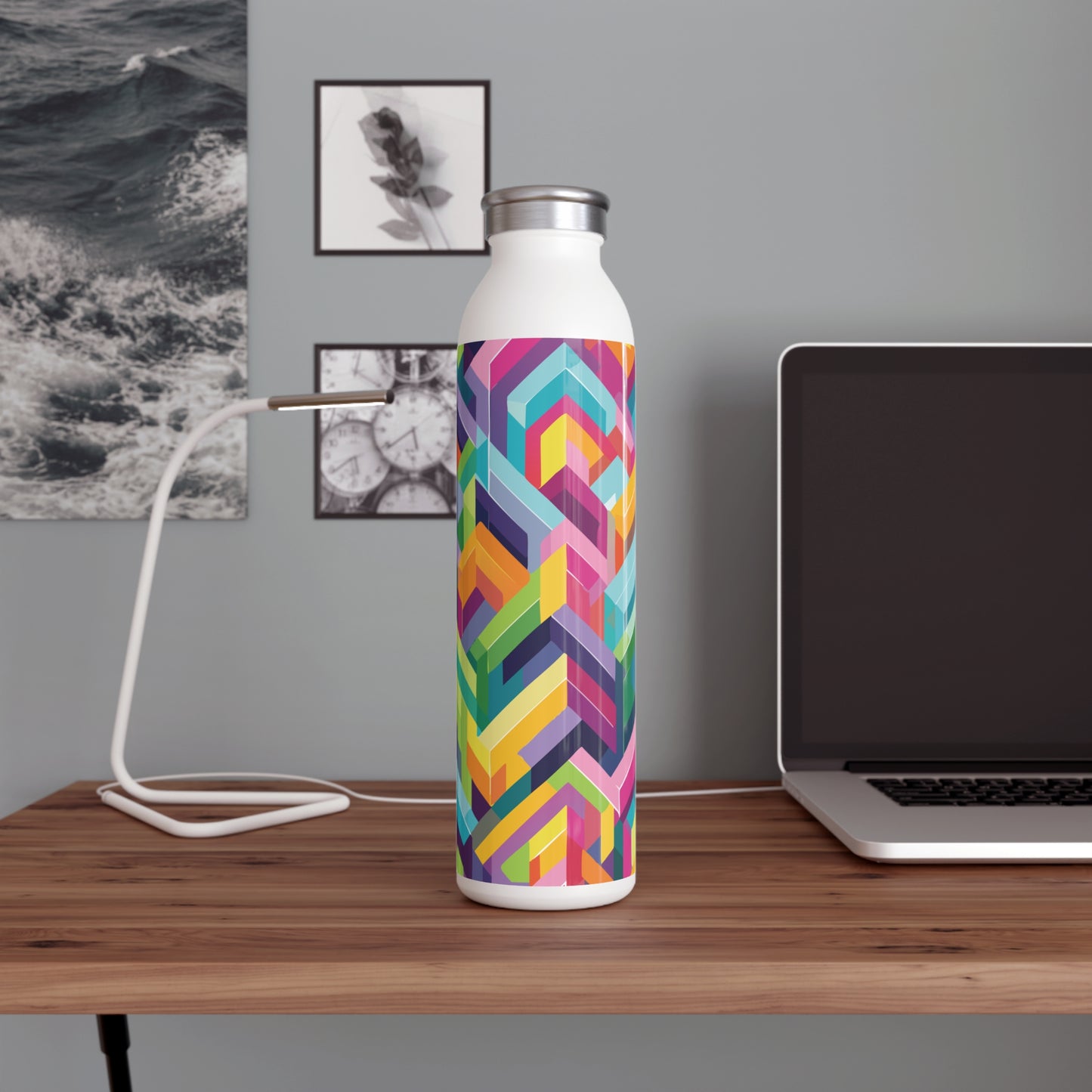 Vibrant Slim Water Bottle - Colorful Design for Active Lifestyles