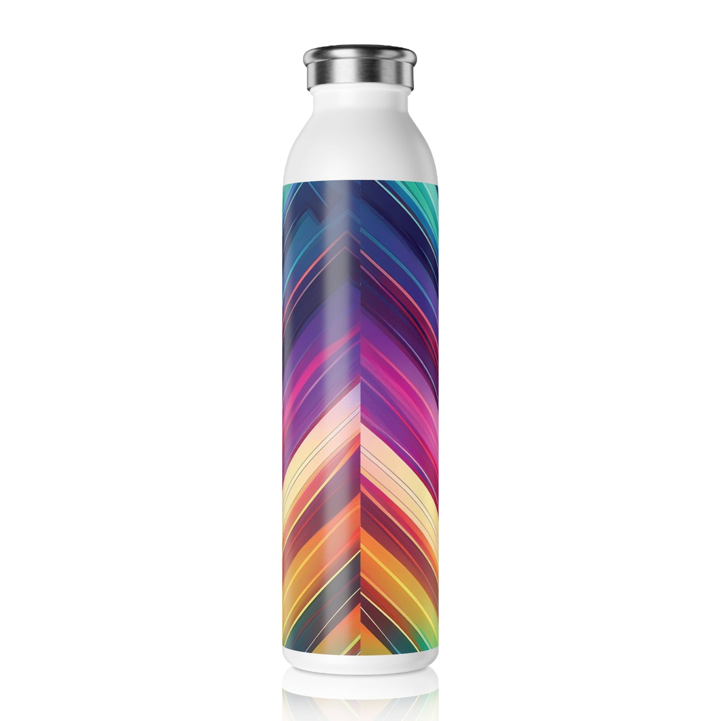 Vibrant Slim Water Bottle - Colorful Design for Active Lifestyles, 20oz