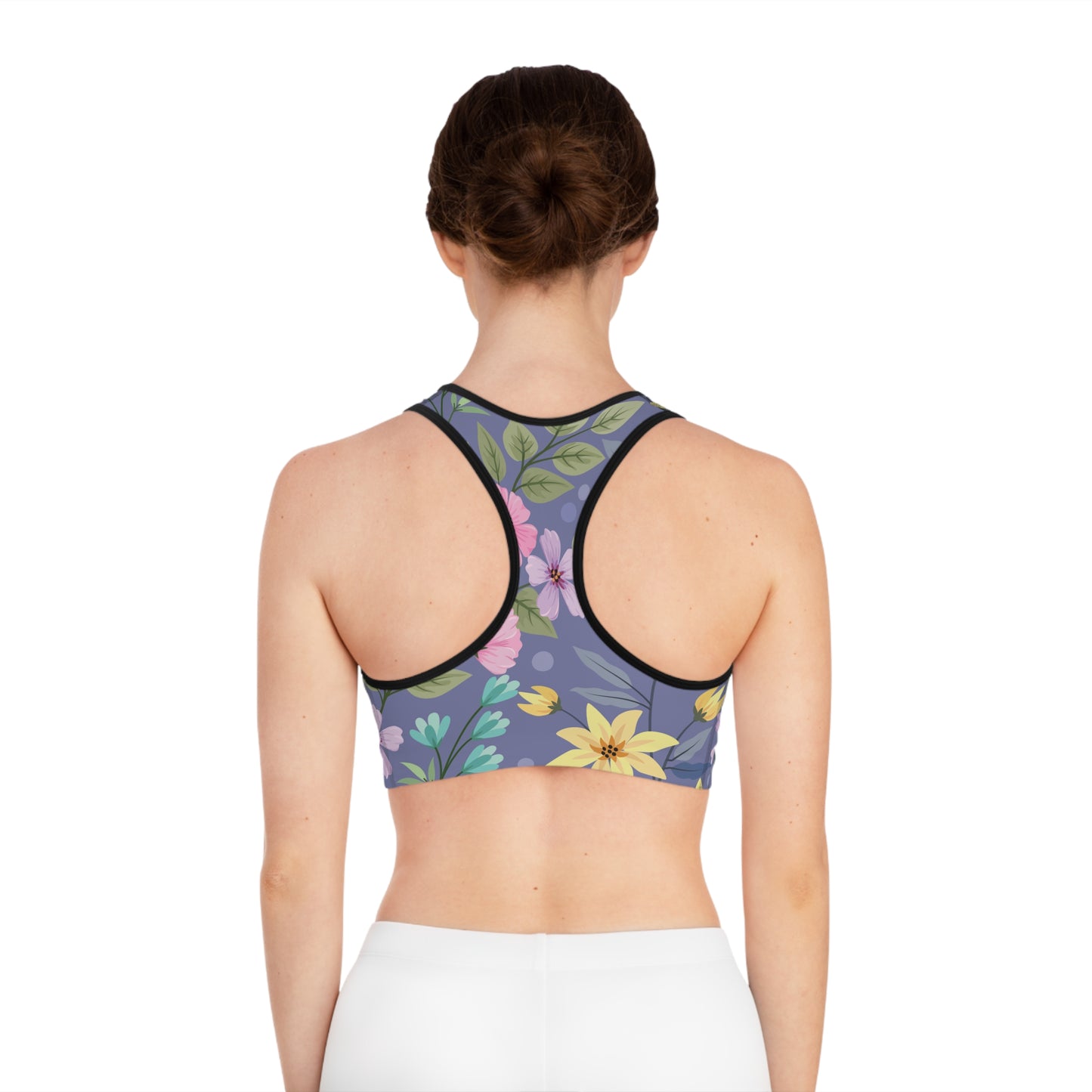 Soutien-gorge de sport à imprimé floral