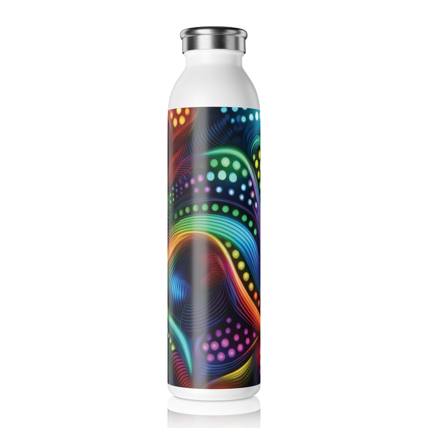 Vibrant Slim Water Bottle - Colorful Design for Active Lifestyles, 20oz