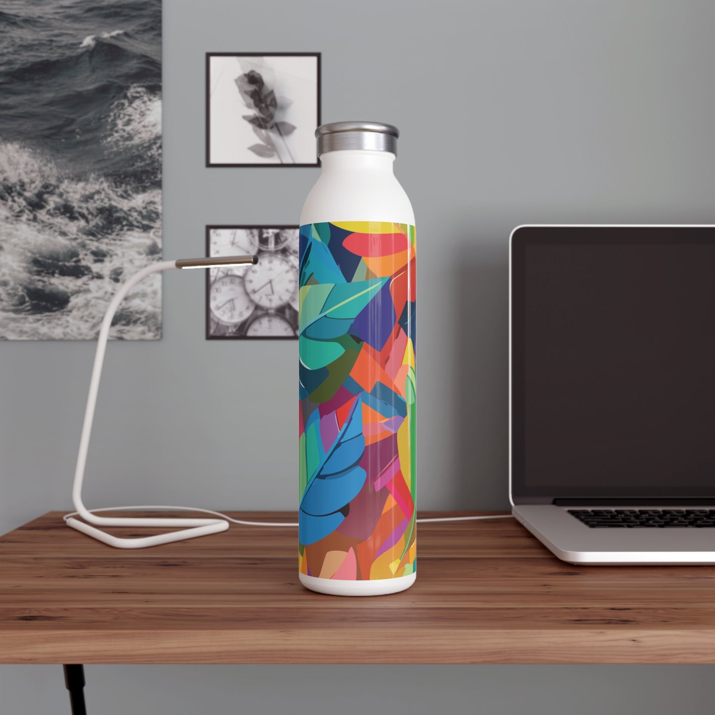 Vibrant Slim Water Bottle - Colorful Design for Active Lifestyles