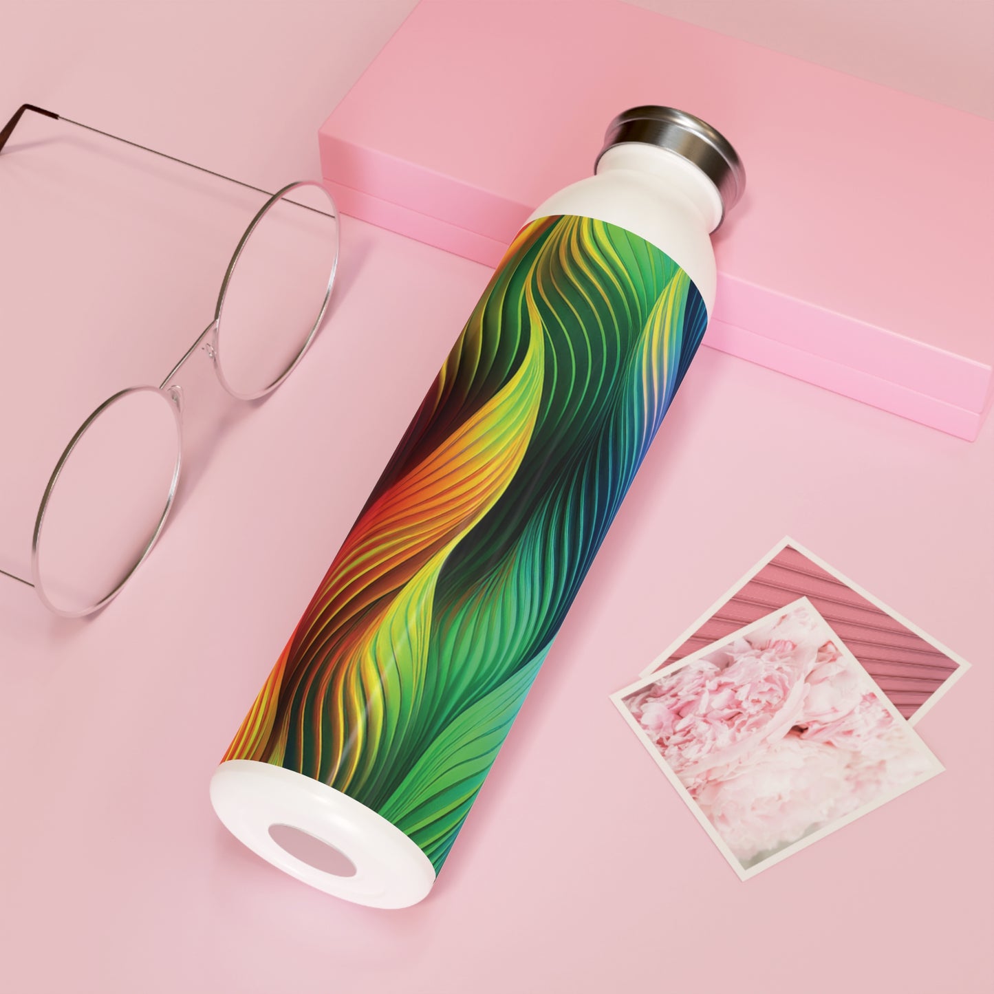 Vibrant Slim Water Bottle - Colorful Design for Active Lifestyles, 20oz