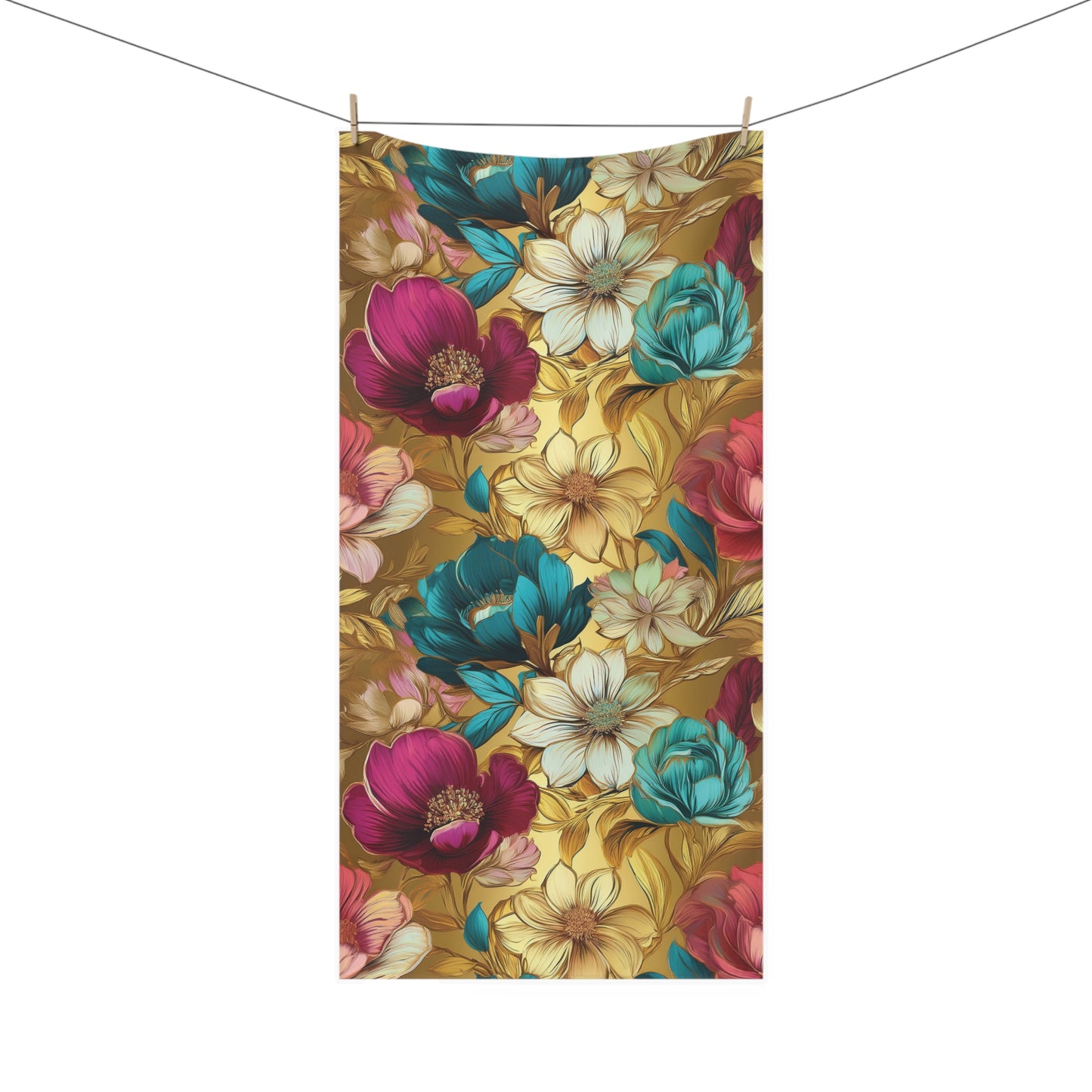 Yoga Towel with Floral print