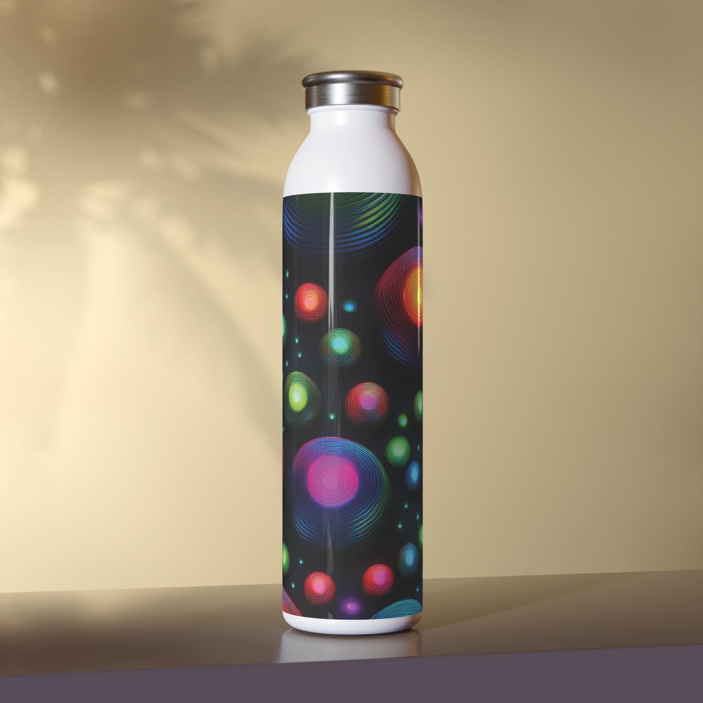 Vibrant Slim Water Bottle - Colorful Design for Active Lifestyles, 20oz