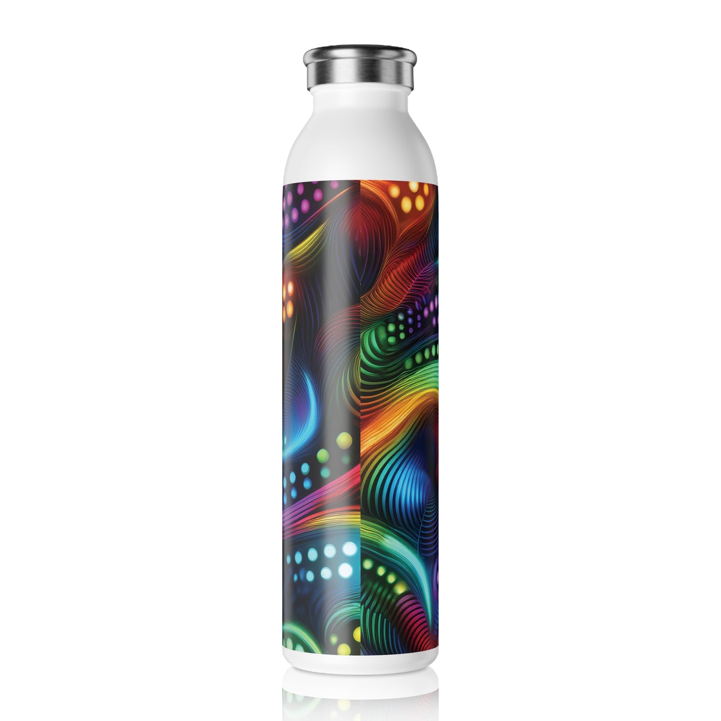 Vibrant Slim Water Bottle - Colorful Design for Active Lifestyles, 20oz