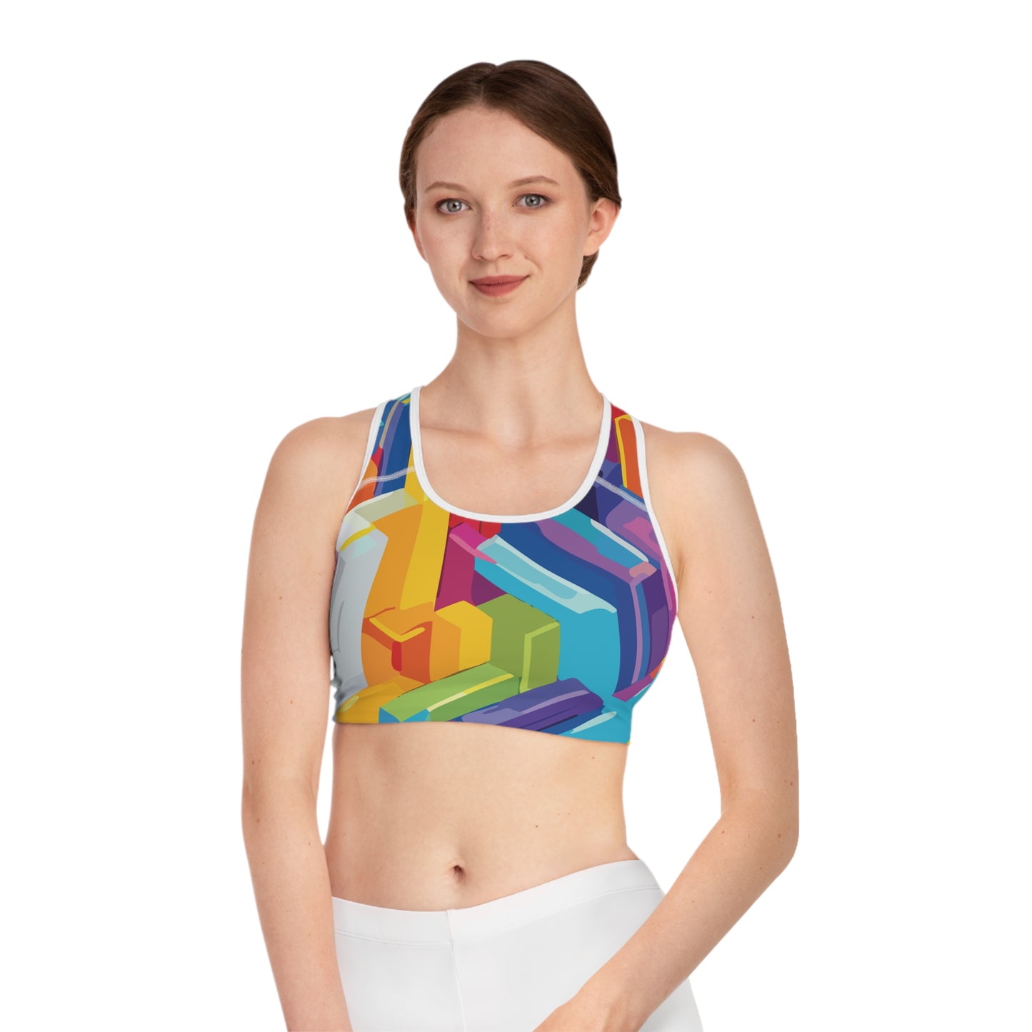 Soutien-gorge de sport avec imprimés abstraits