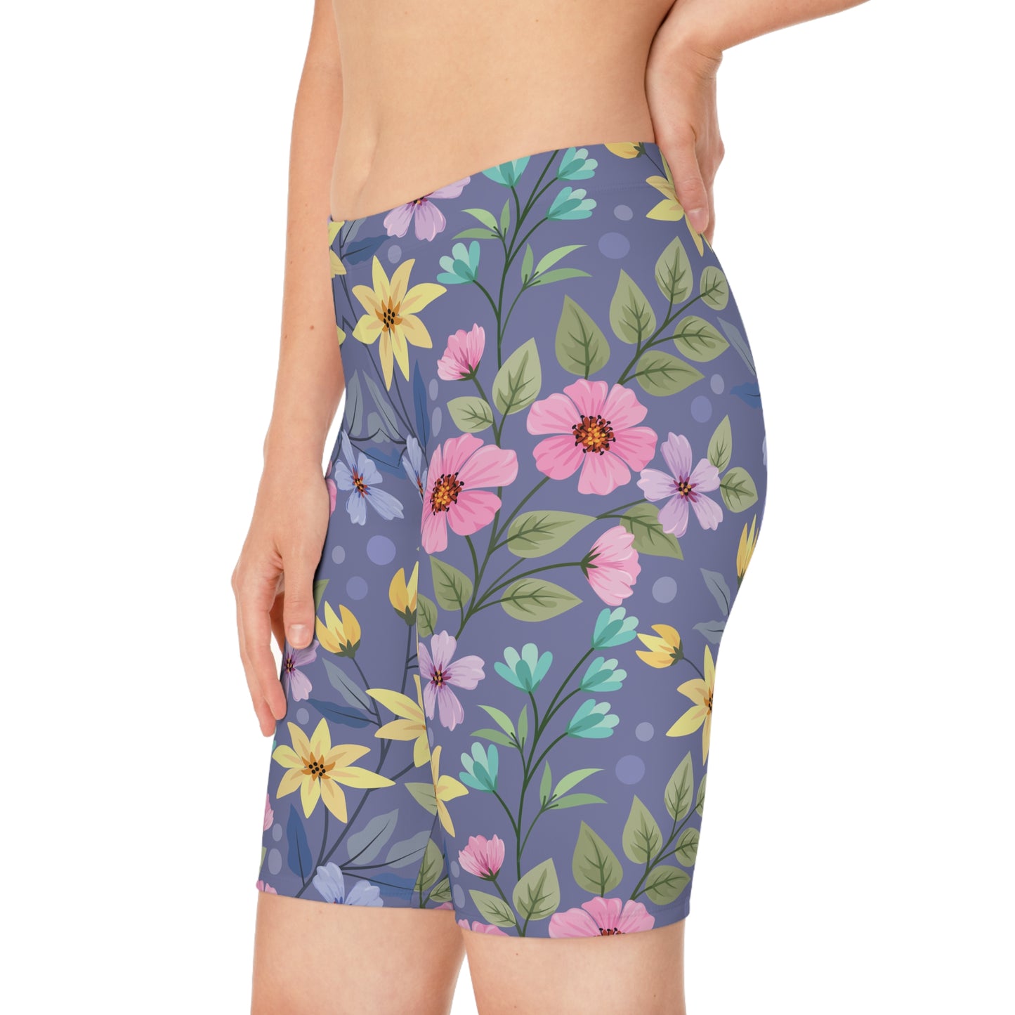 Short cycliste à imprimé floral