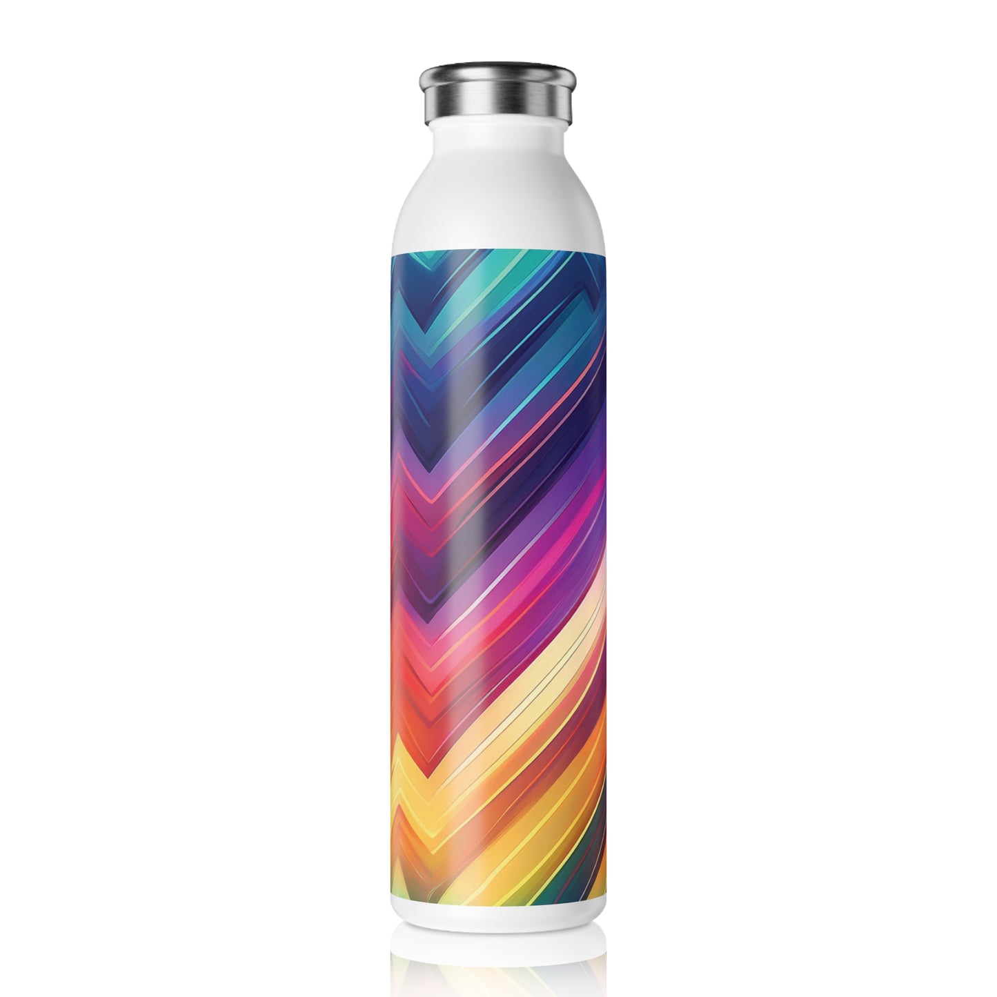 Vibrant Slim Water Bottle - Colorful Design for Active Lifestyles, 20oz