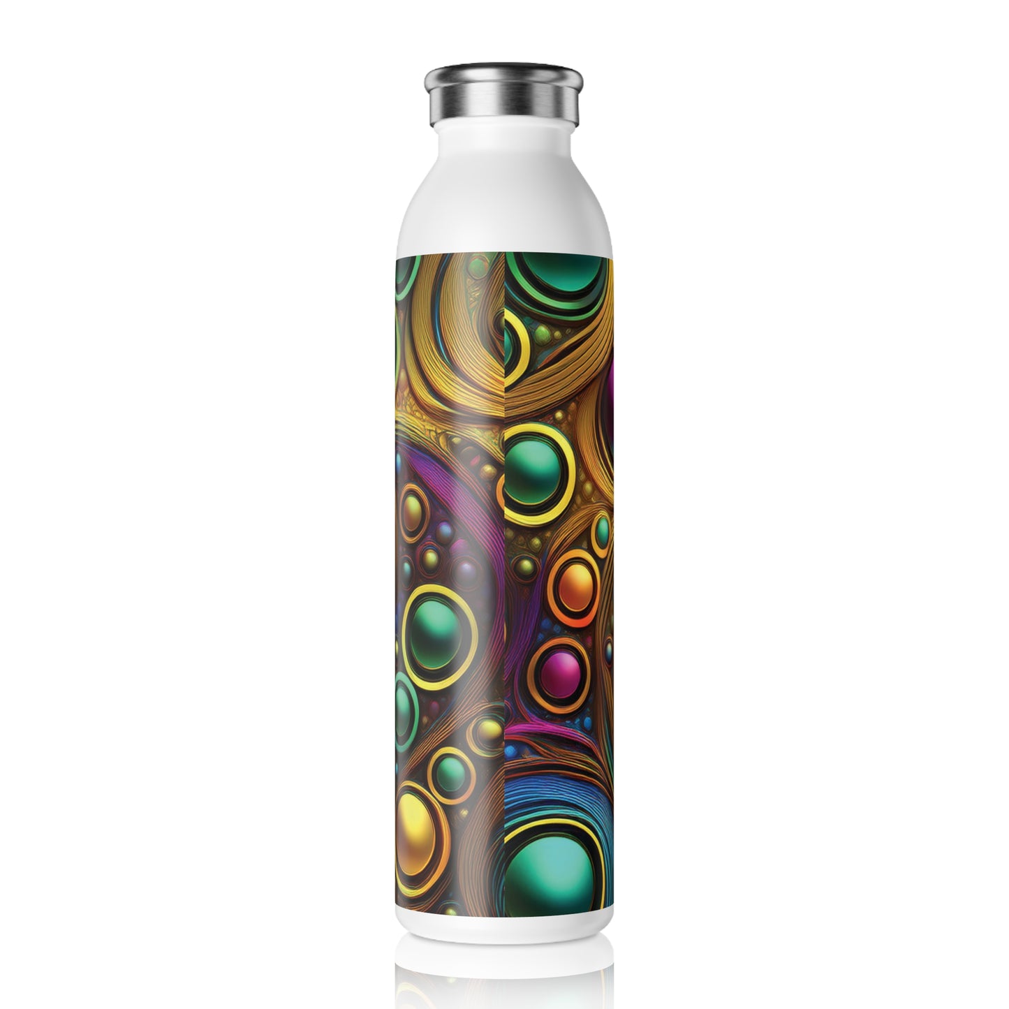 Vibrant Slim Water Bottle - Colorful Design for Active Lifestyles, 20oz