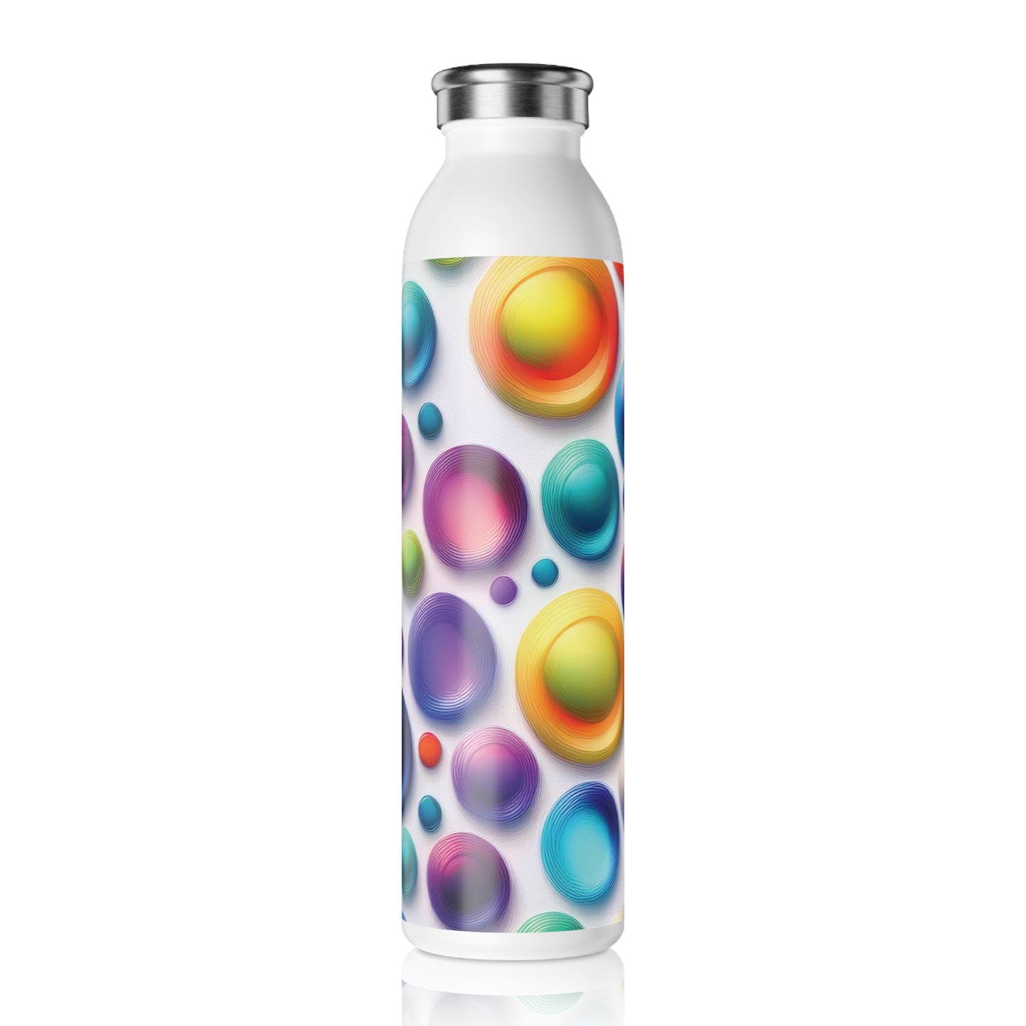 Vibrant Slim Water Bottle - Colorful Design for Active Lifestyles, 20oz