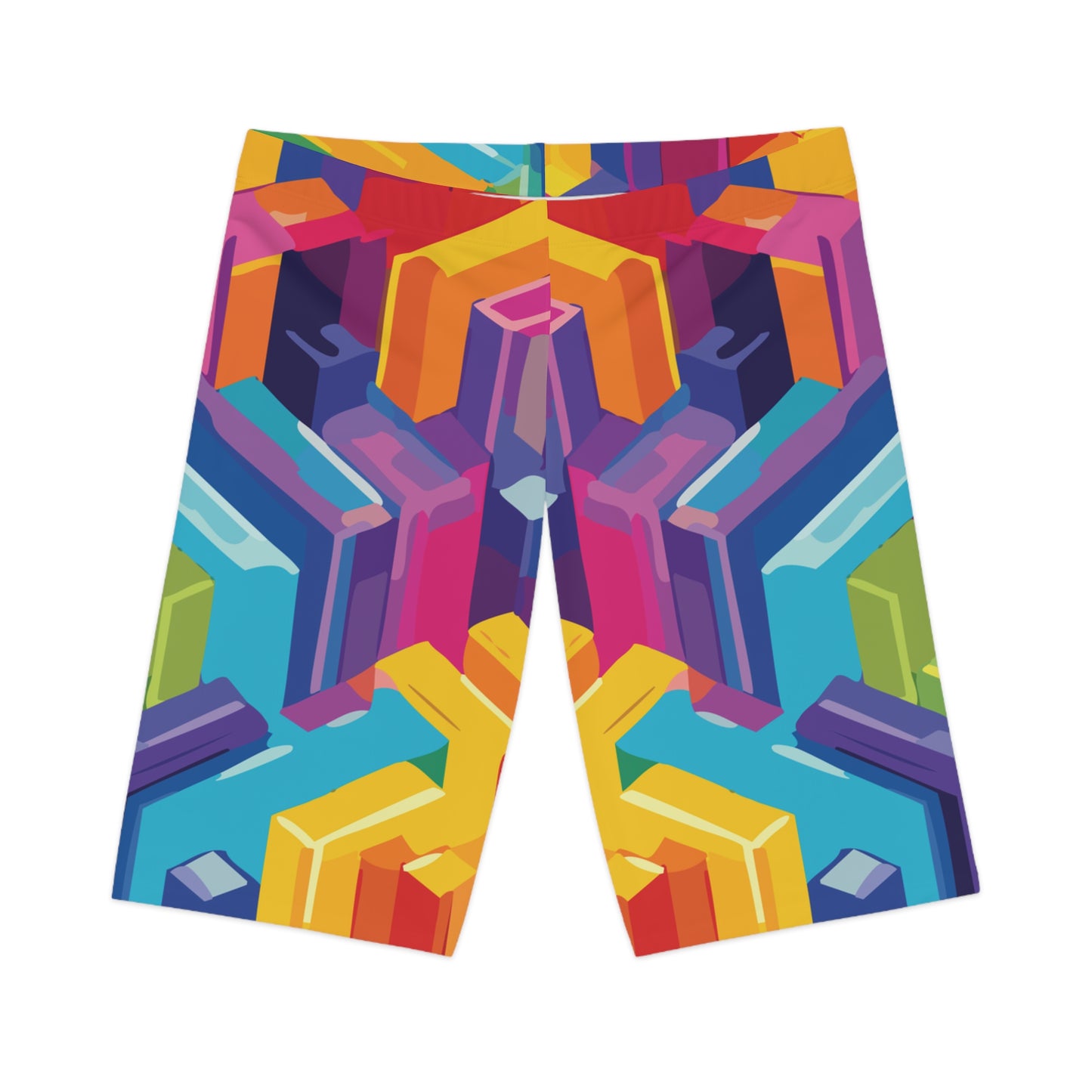 Bike Shorts with Abstract prints