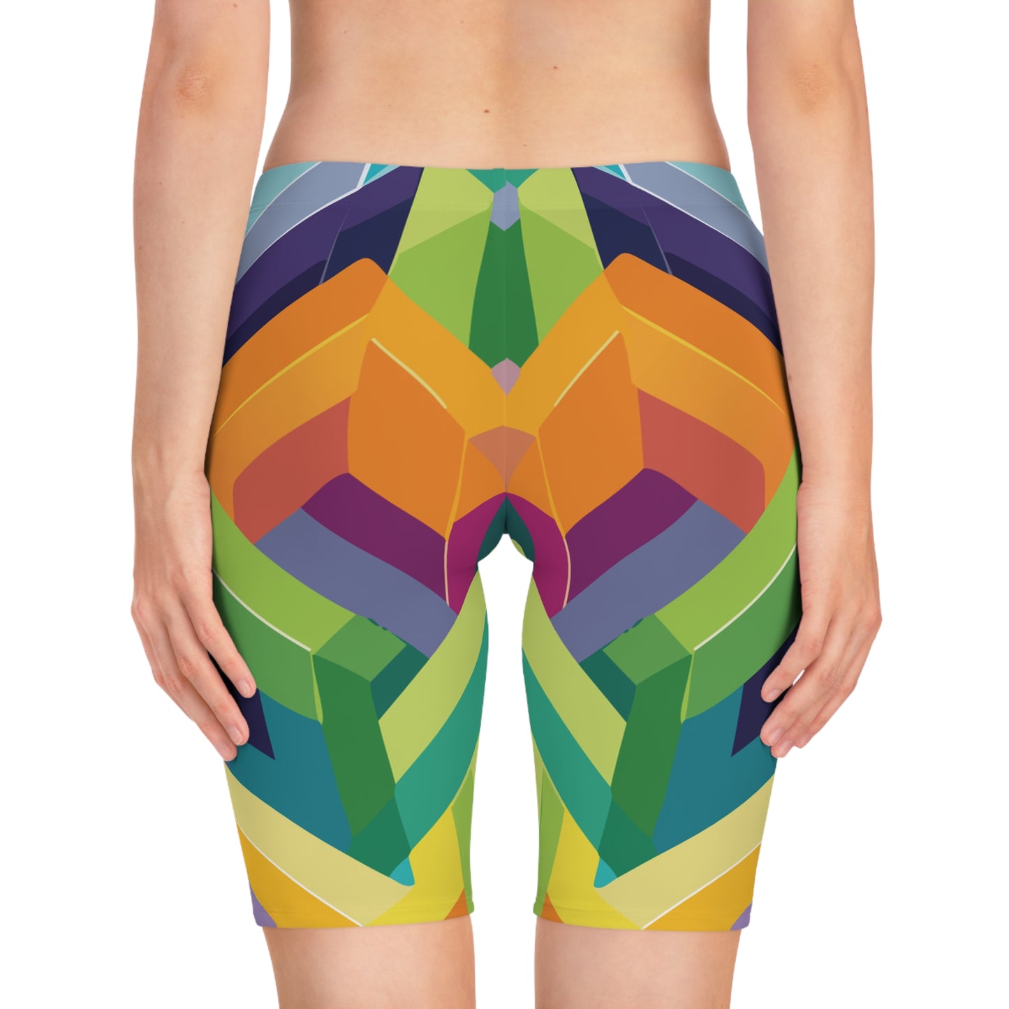 Bike Shorts with Abstract prints