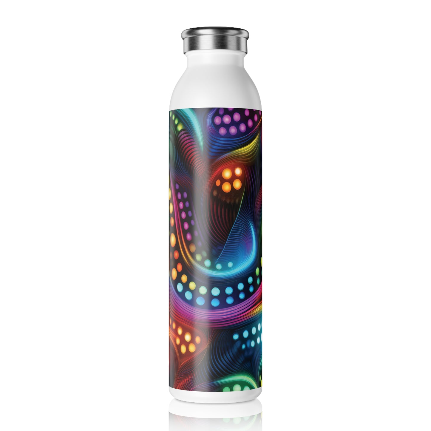 Vibrant Slim Water Bottle - Colorful Design for Active Lifestyles, 20oz