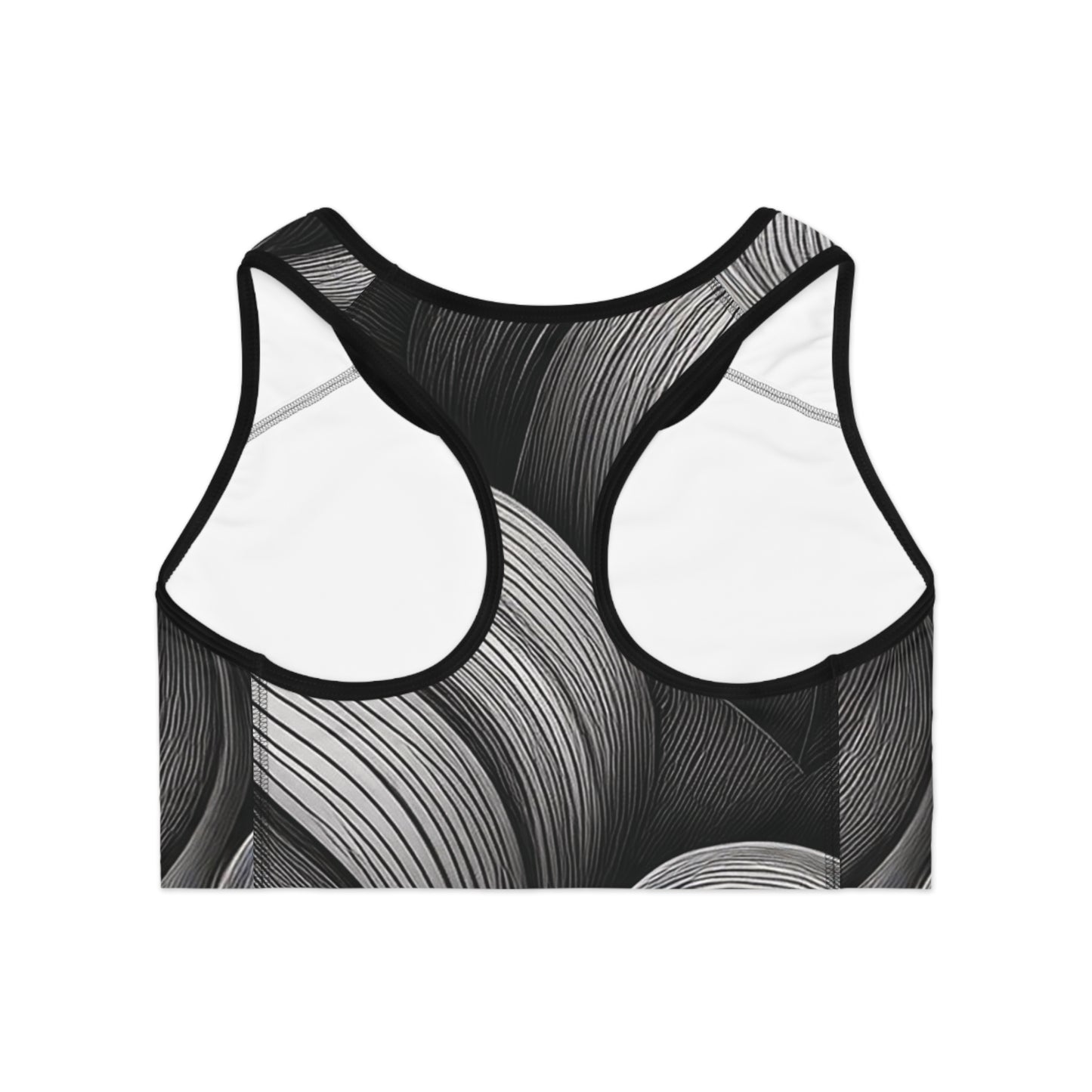 Soutien-gorge de sport en noir et blanc