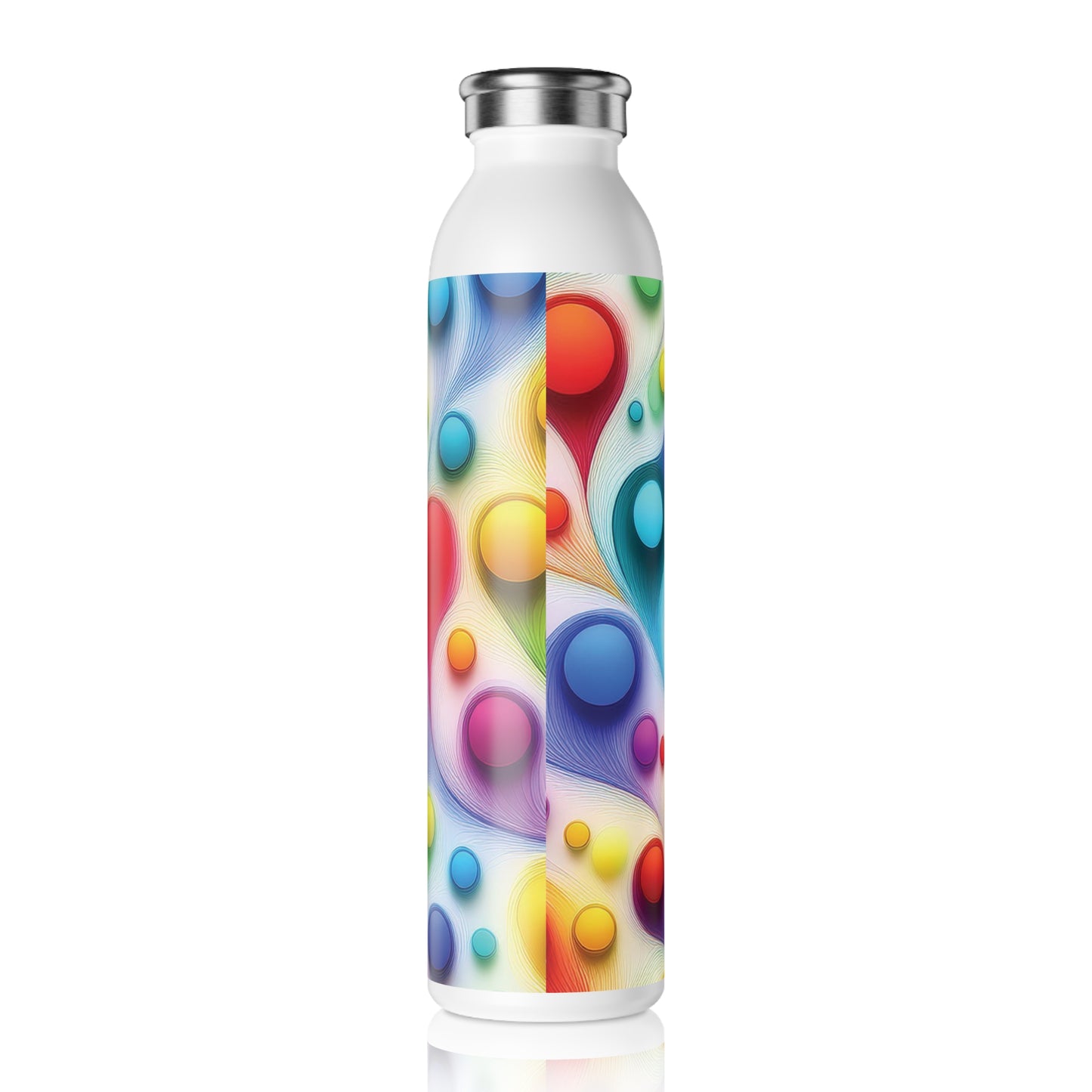 Vibrant Slim Water Bottle - Colorful Design for Active Lifestyles, 20oz