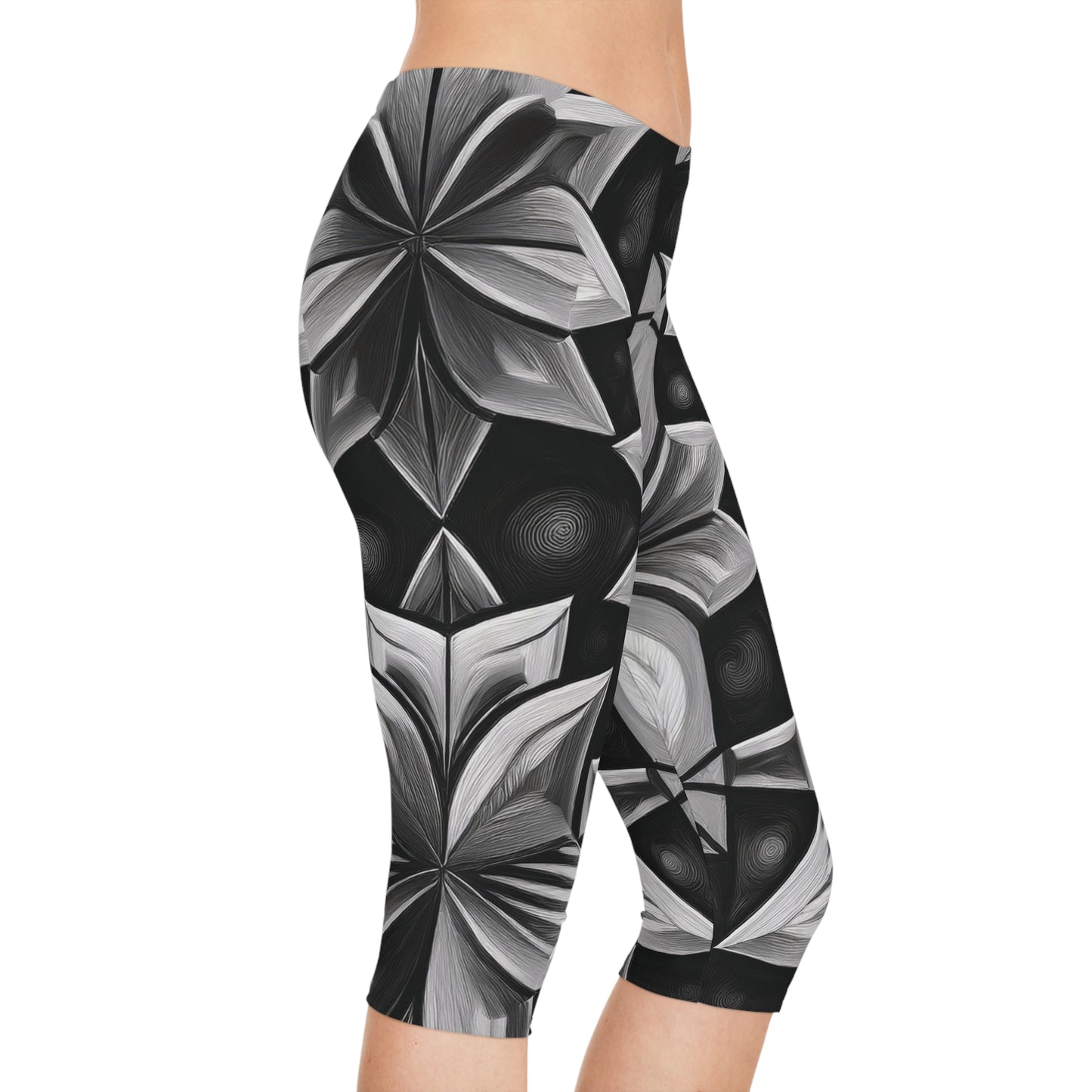 Capri leggings In Black and White