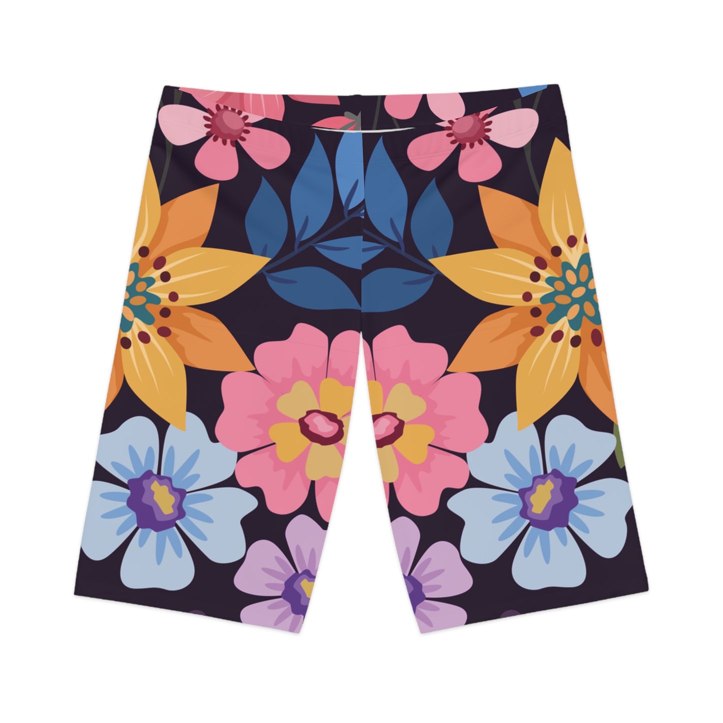 Short cycliste à imprimé floral