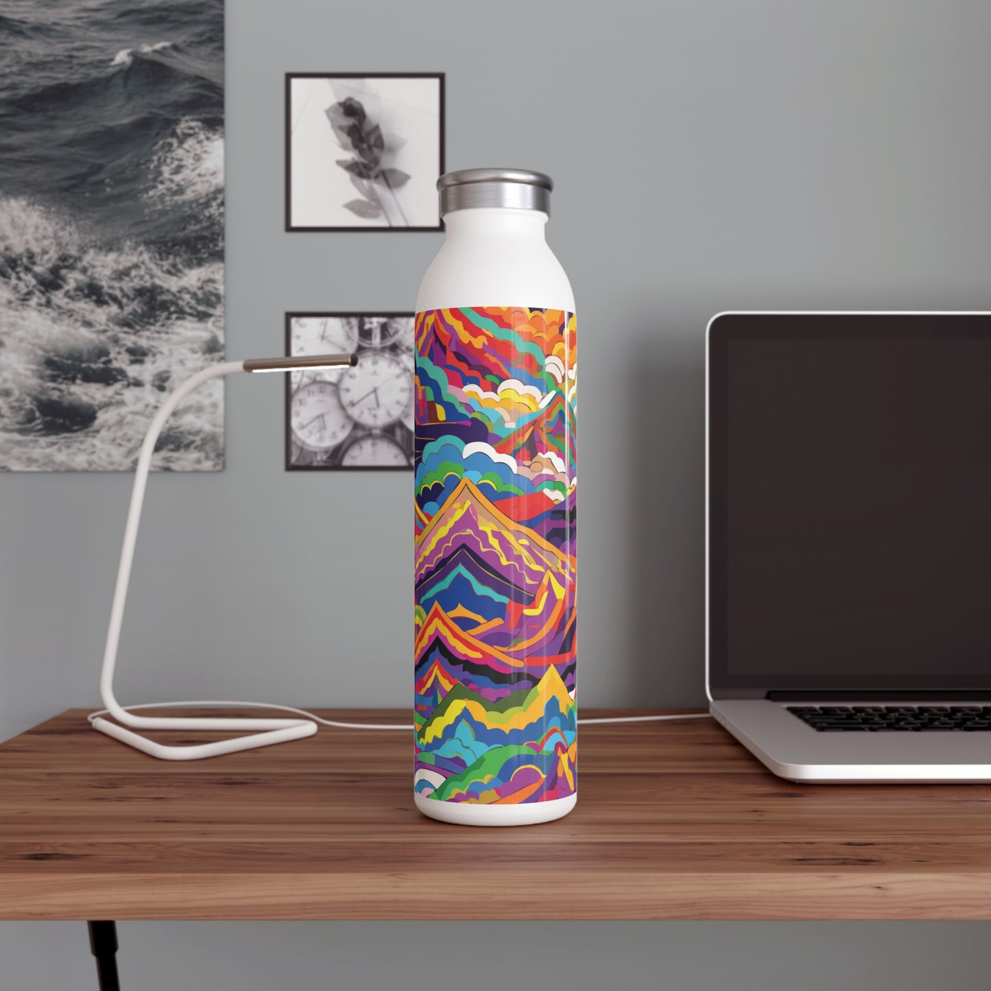 Vibrant Slim Water Bottle - Colorful Design for Active Lifestyles