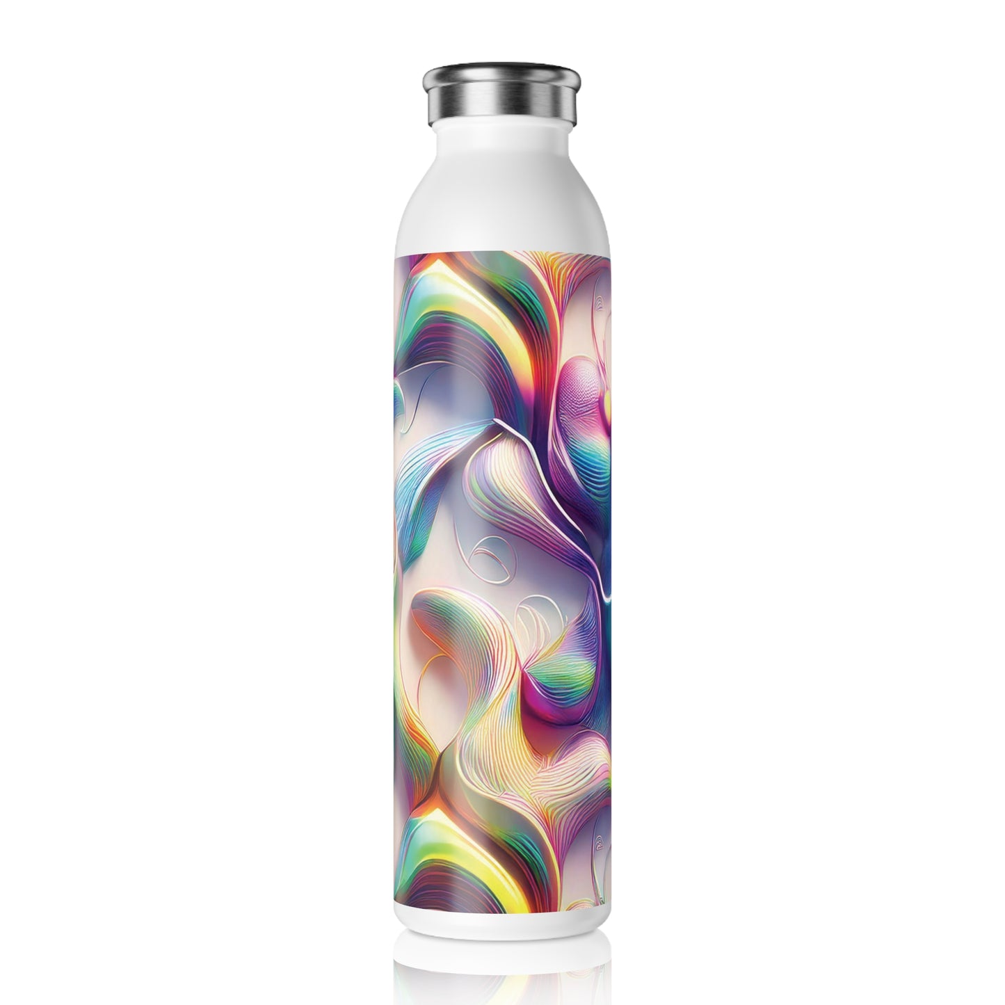 Vibrant Slim Water Bottle - Colorful Design for Active Lifestyles, 20oz