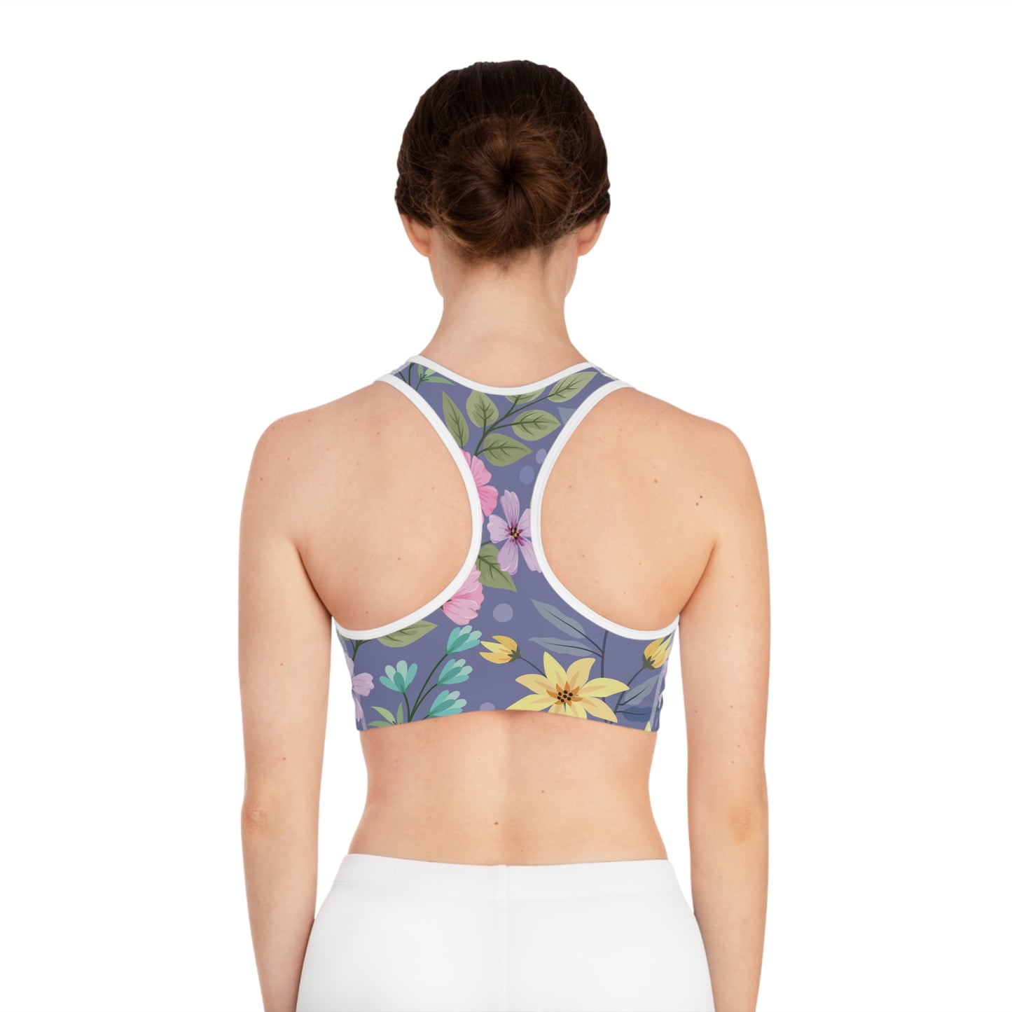 Soutien-gorge de sport à imprimé floral