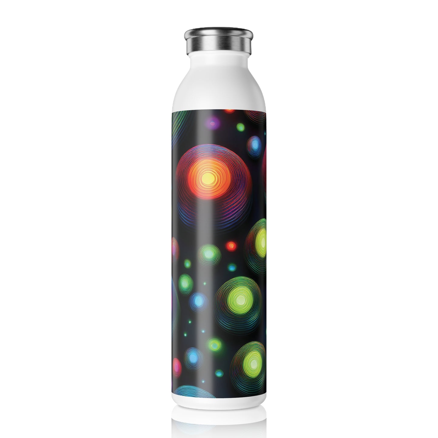 Vibrant Slim Water Bottle - Colorful Design for Active Lifestyles, 20oz