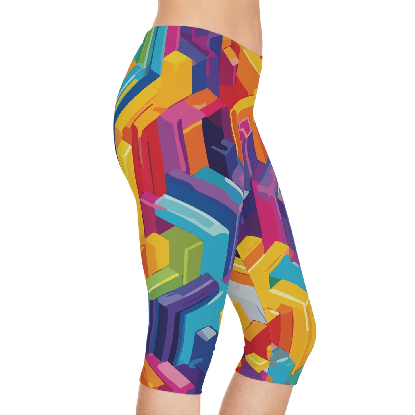 Capri leggings with Abstract print