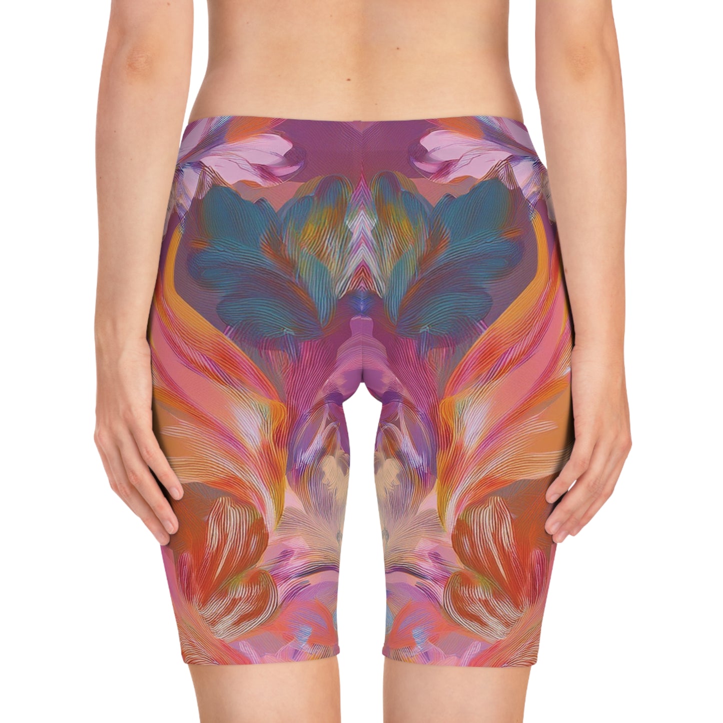 Bike Shorts with Abstract prints