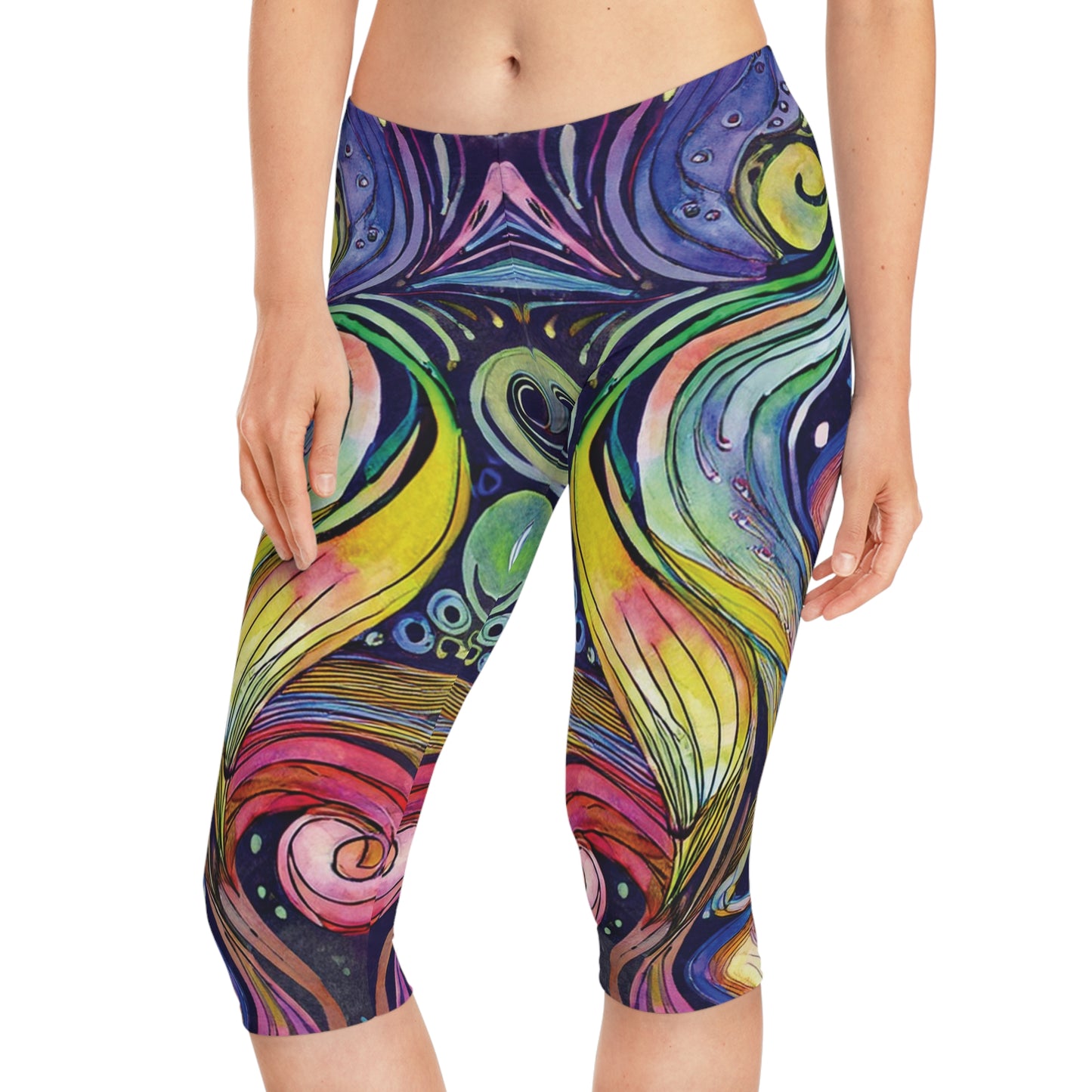 Capri-Leggings mit Ornament