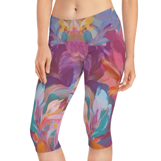 Capri leggings with Abstract print