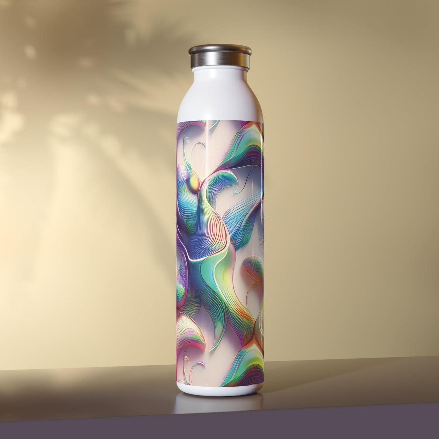 Vibrant Slim Water Bottle - Colorful Design for Active Lifestyles, 20oz