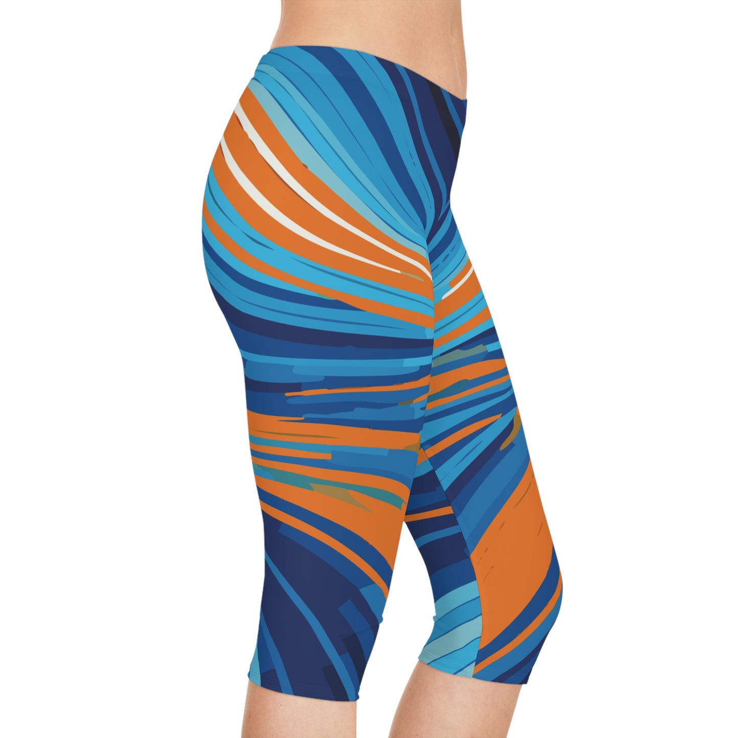 Capri-Leggings mit abstraktem Print