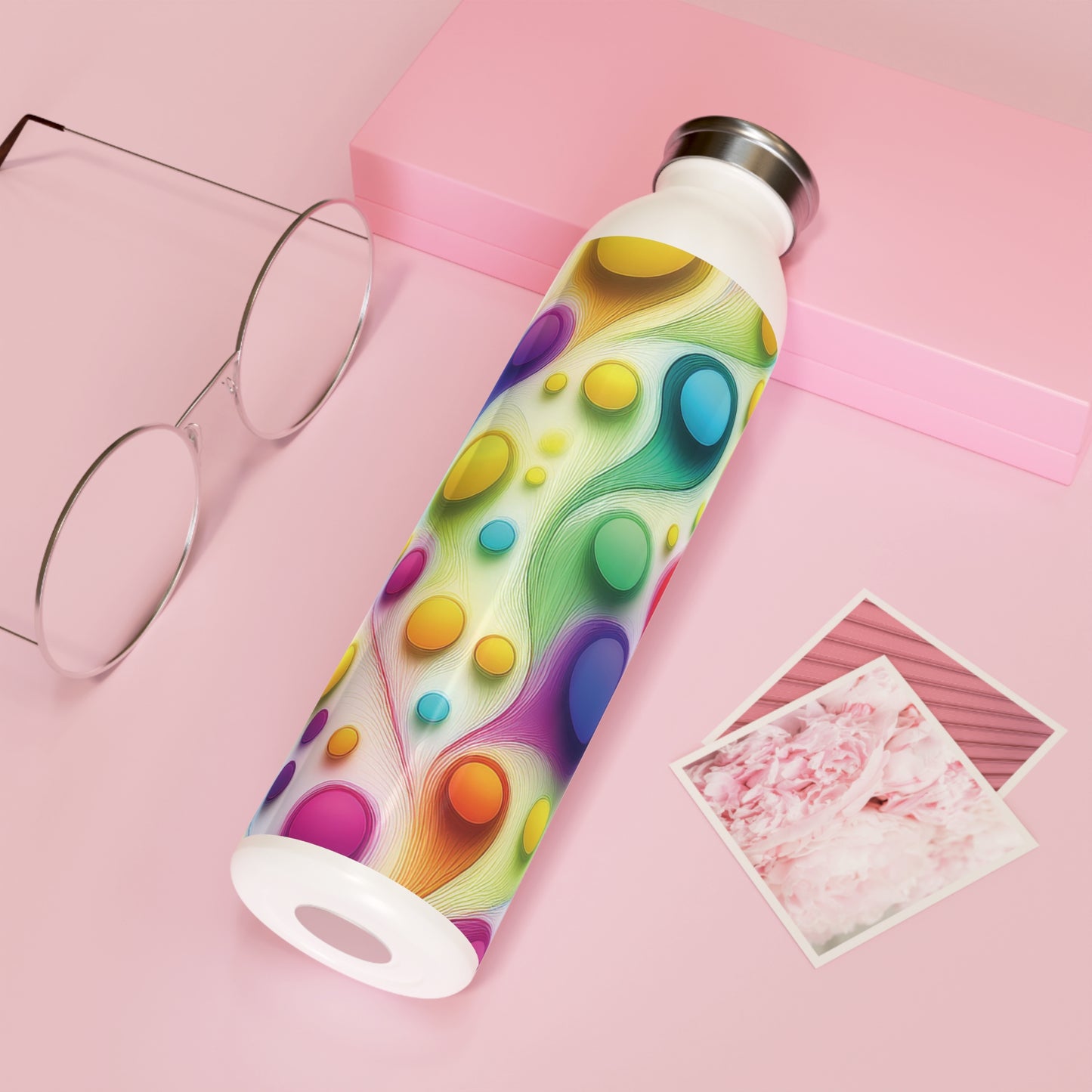 Vibrant Slim Water Bottle - Colorful Design for Active Lifestyles, 20oz