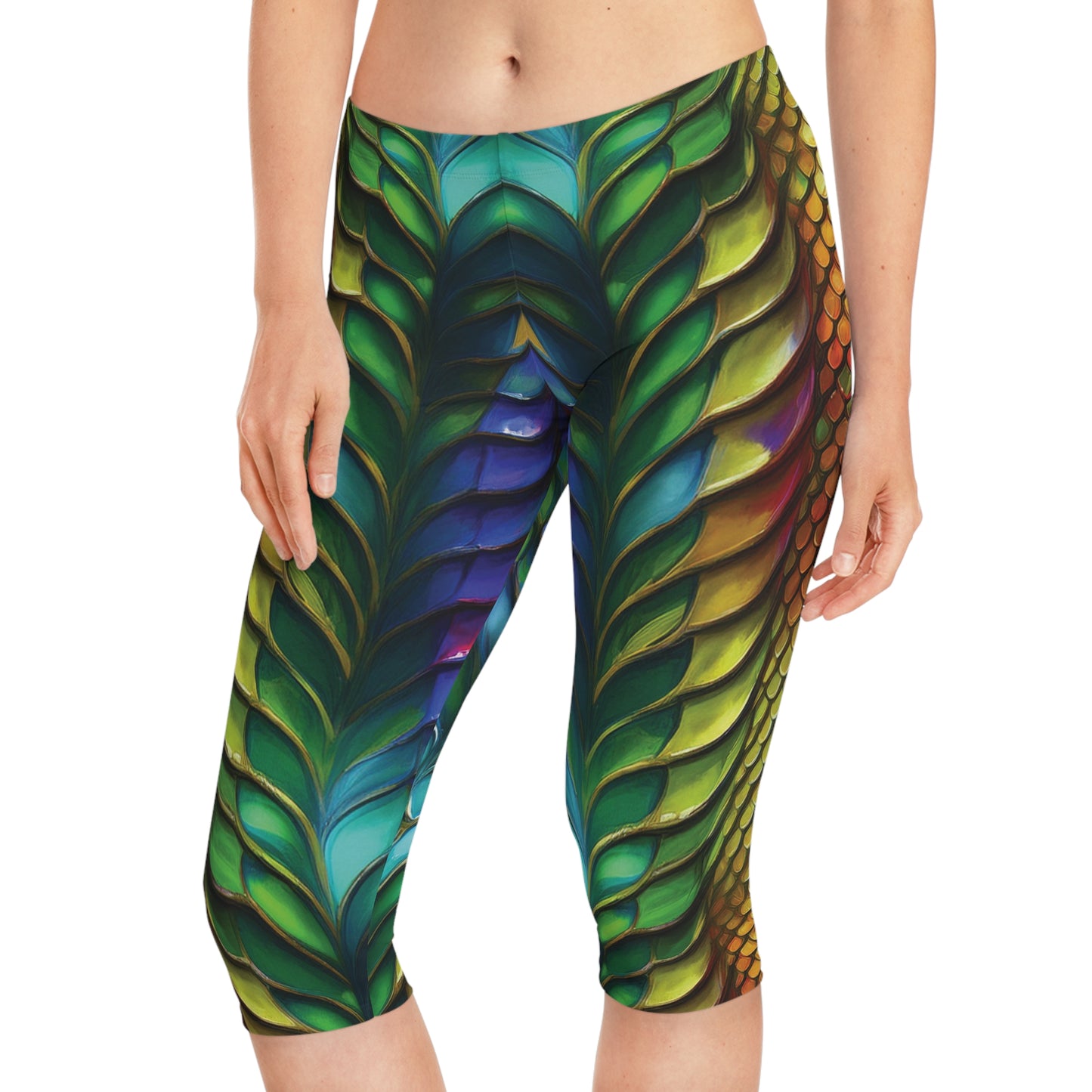 Capri leggings with Animal print - Snake - 2