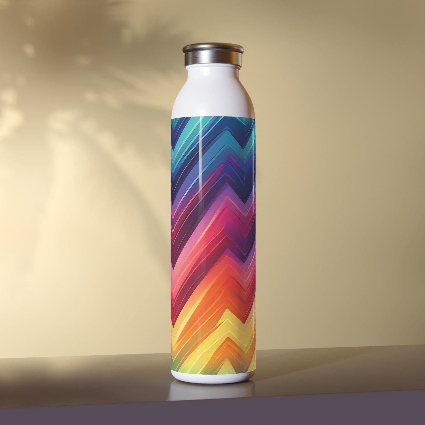 Vibrant Slim Water Bottle - Colorful Design for Active Lifestyles, 20oz