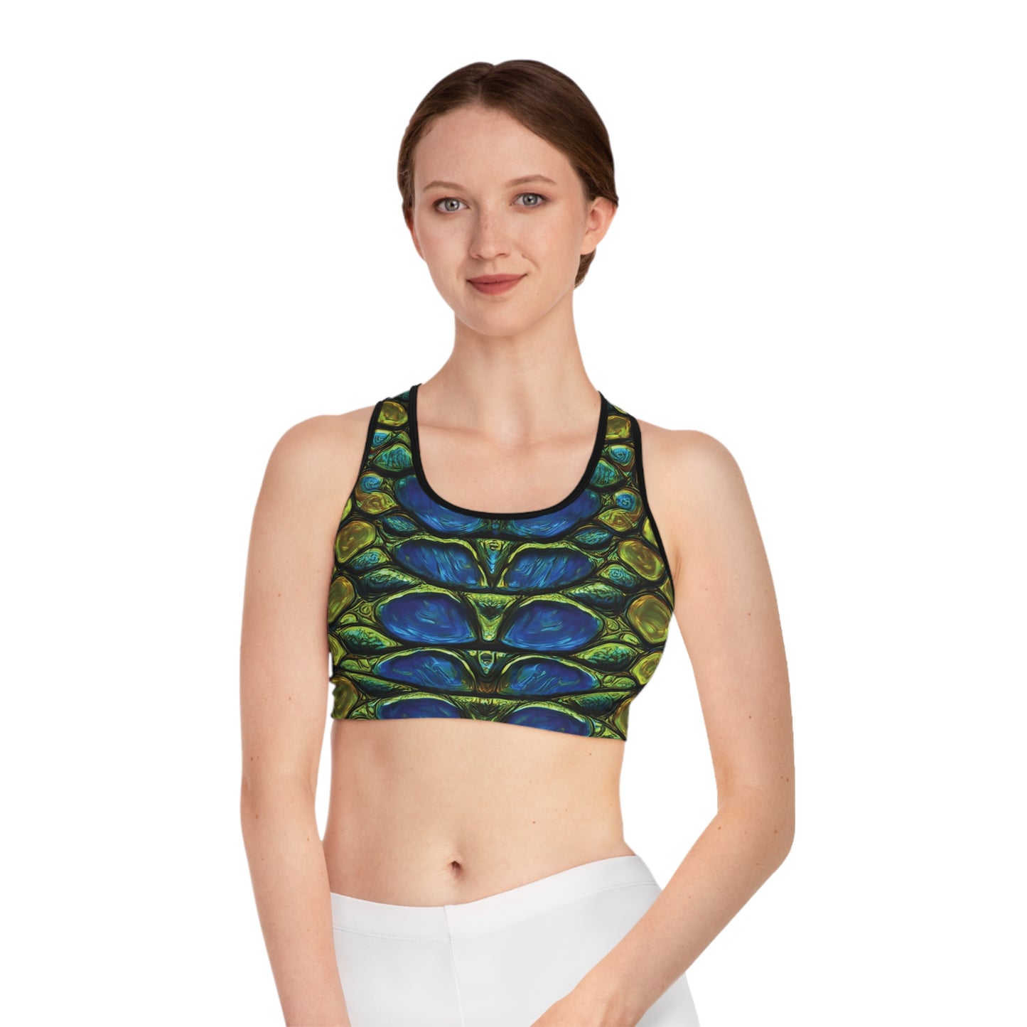 Soutien-gorge de sport avec imprimé animalier - Crocodile