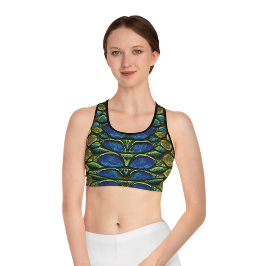 Sports Bra with Animal prints - Crocodile