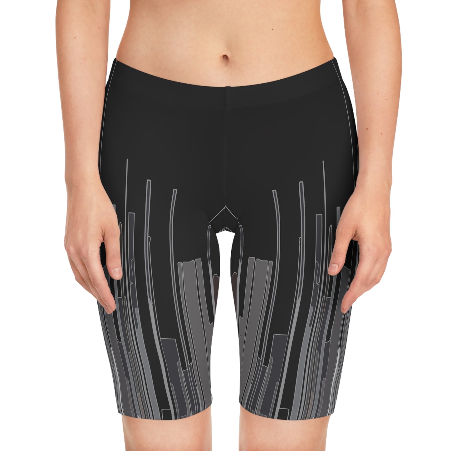 Bike Shorts with Stripes and Lines