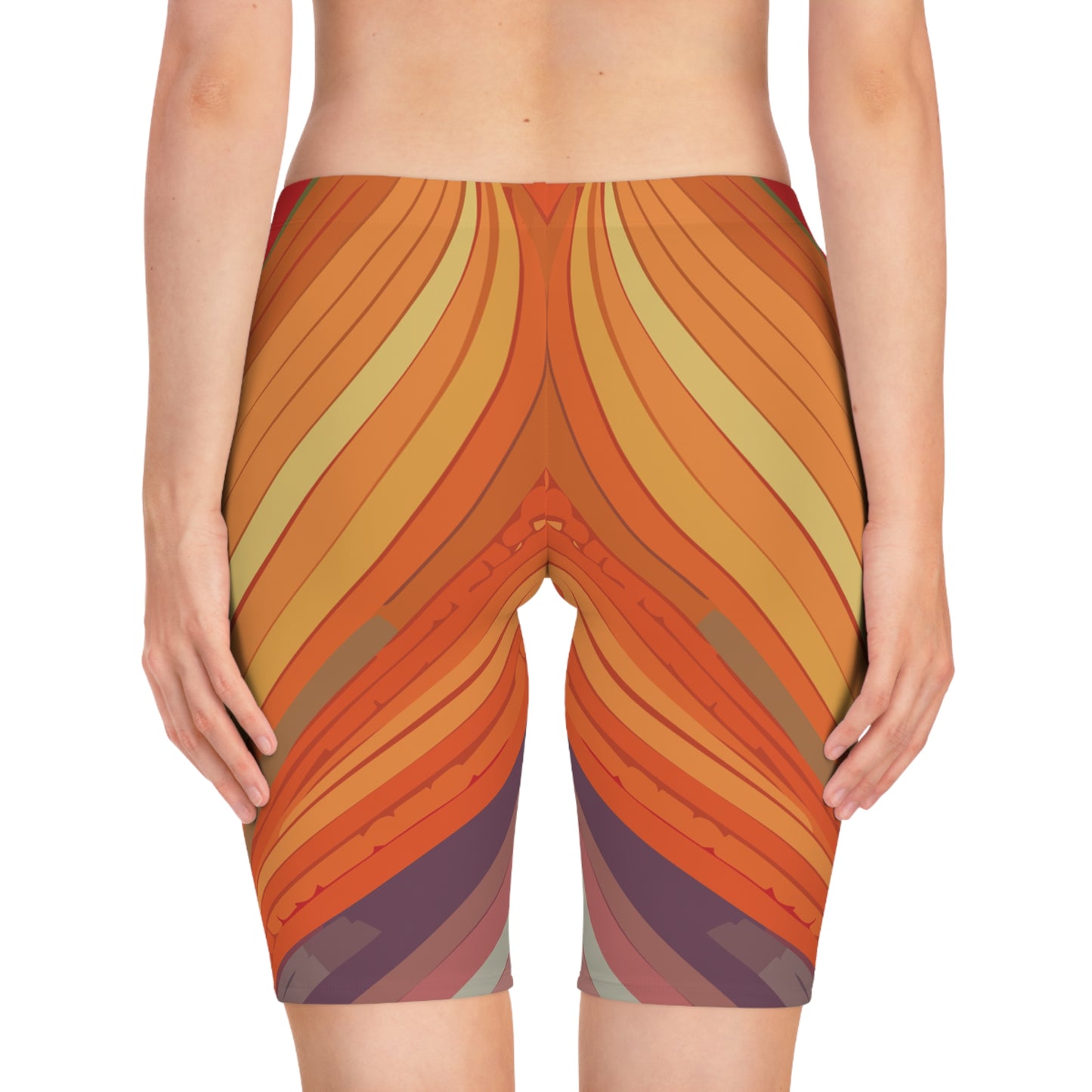 Bike Shorts with Abstract prints