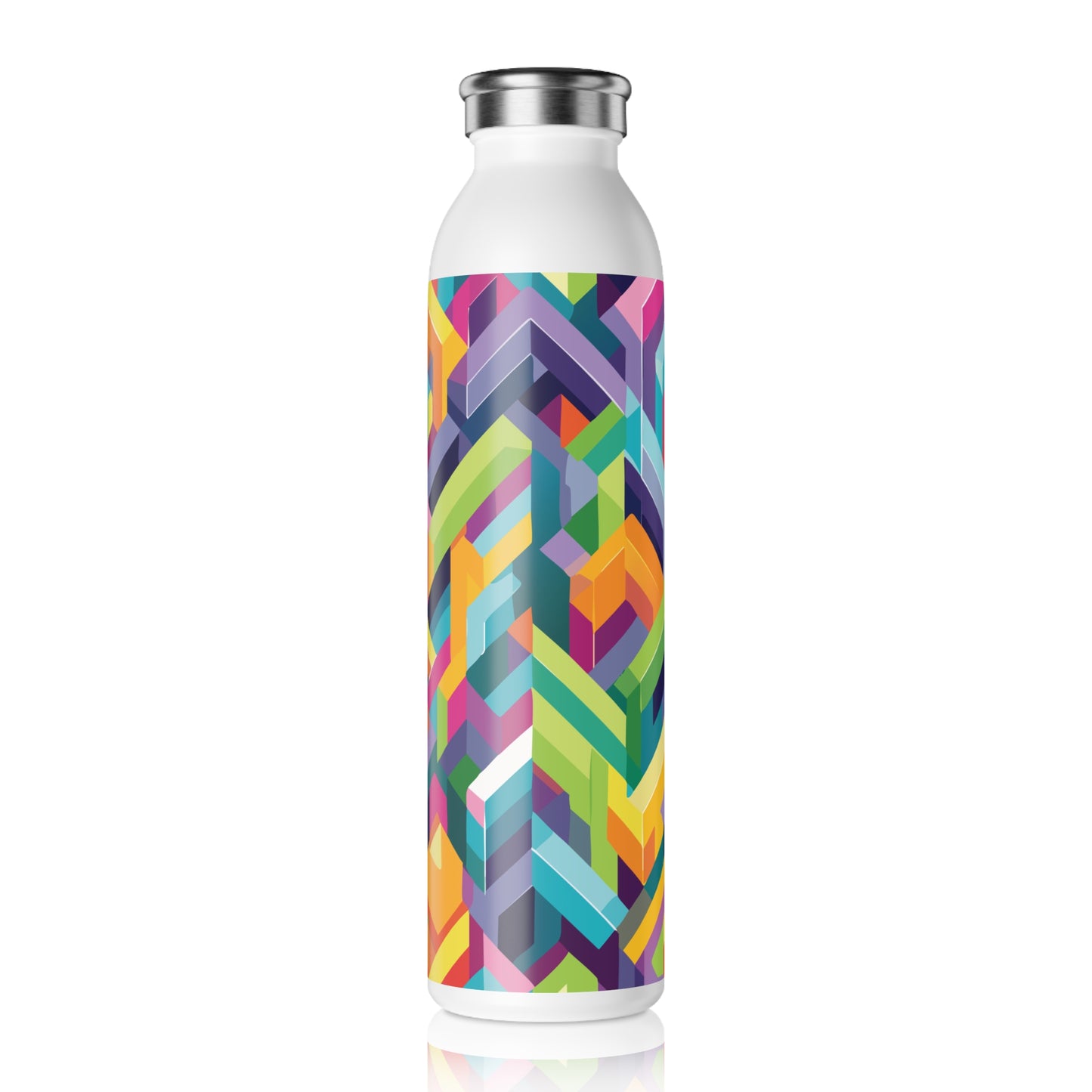 Vibrant Slim Water Bottle - Colorful Design for Active Lifestyles