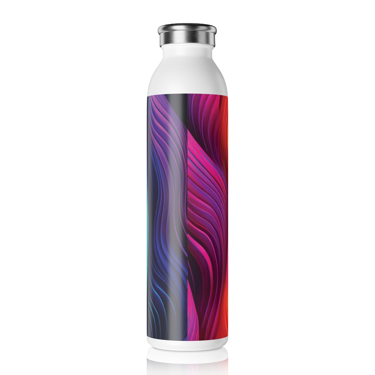 Vibrant Slim Water Bottle - Colorful Design for Active Lifestyles, 20oz