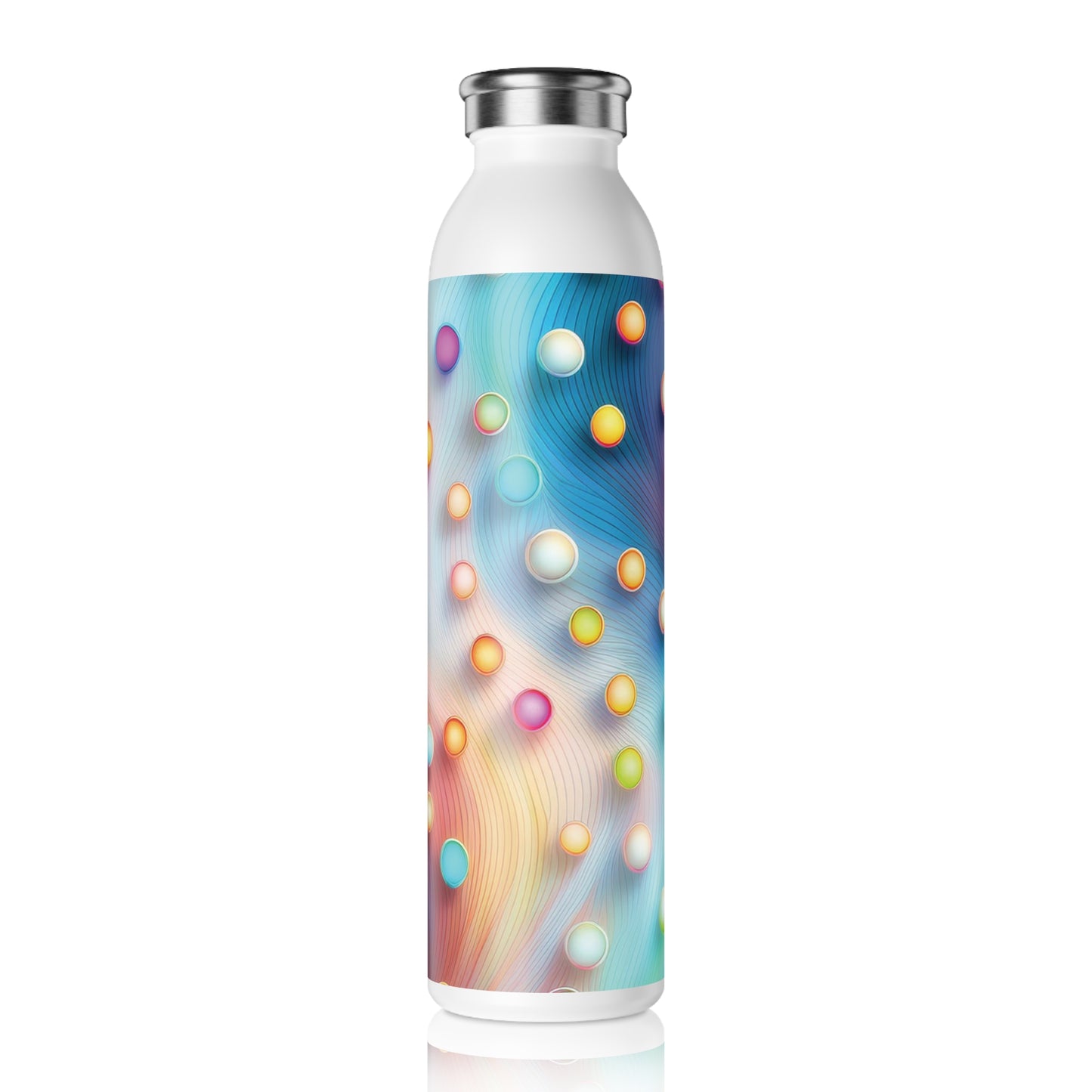 Vibrant Slim Water Bottle - Colorful Design for Active Lifestyles, 20oz