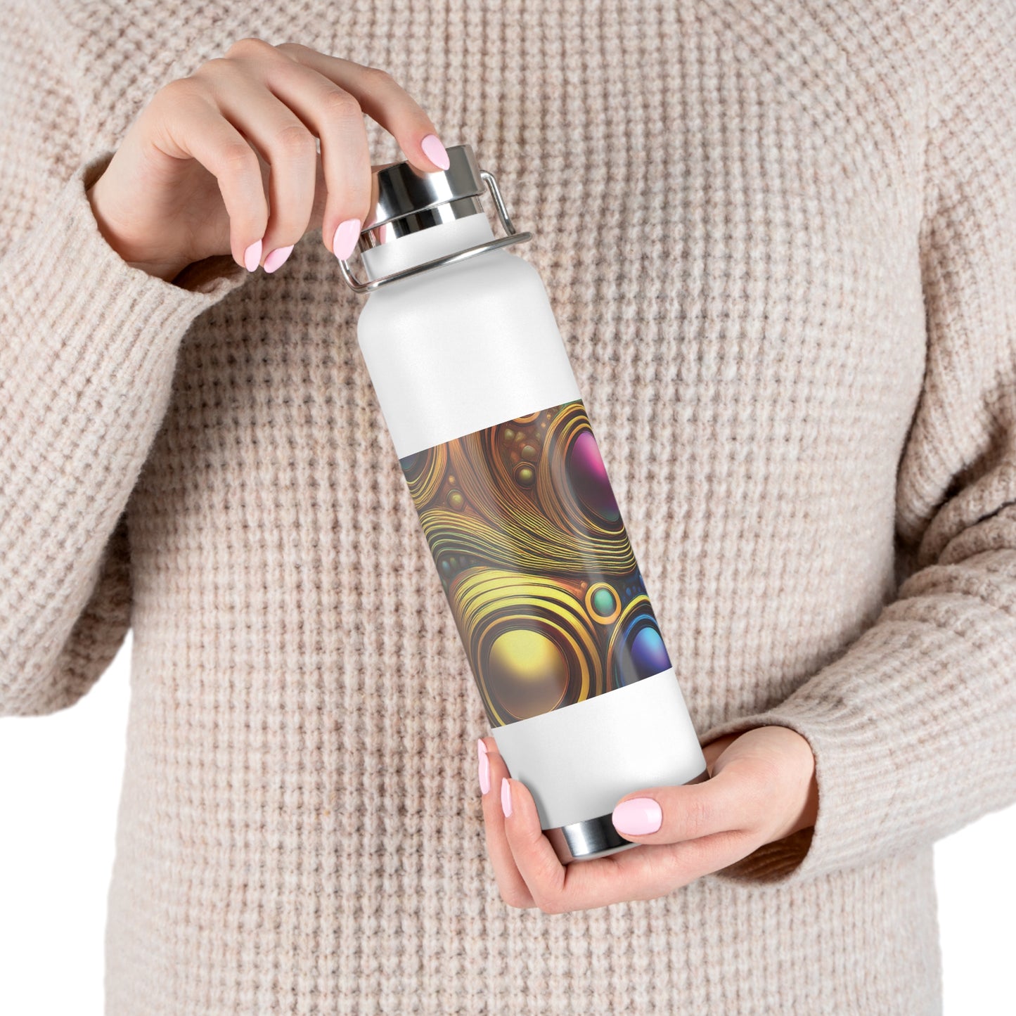 Colorful Copper Insulated Water Bottle - 22oz