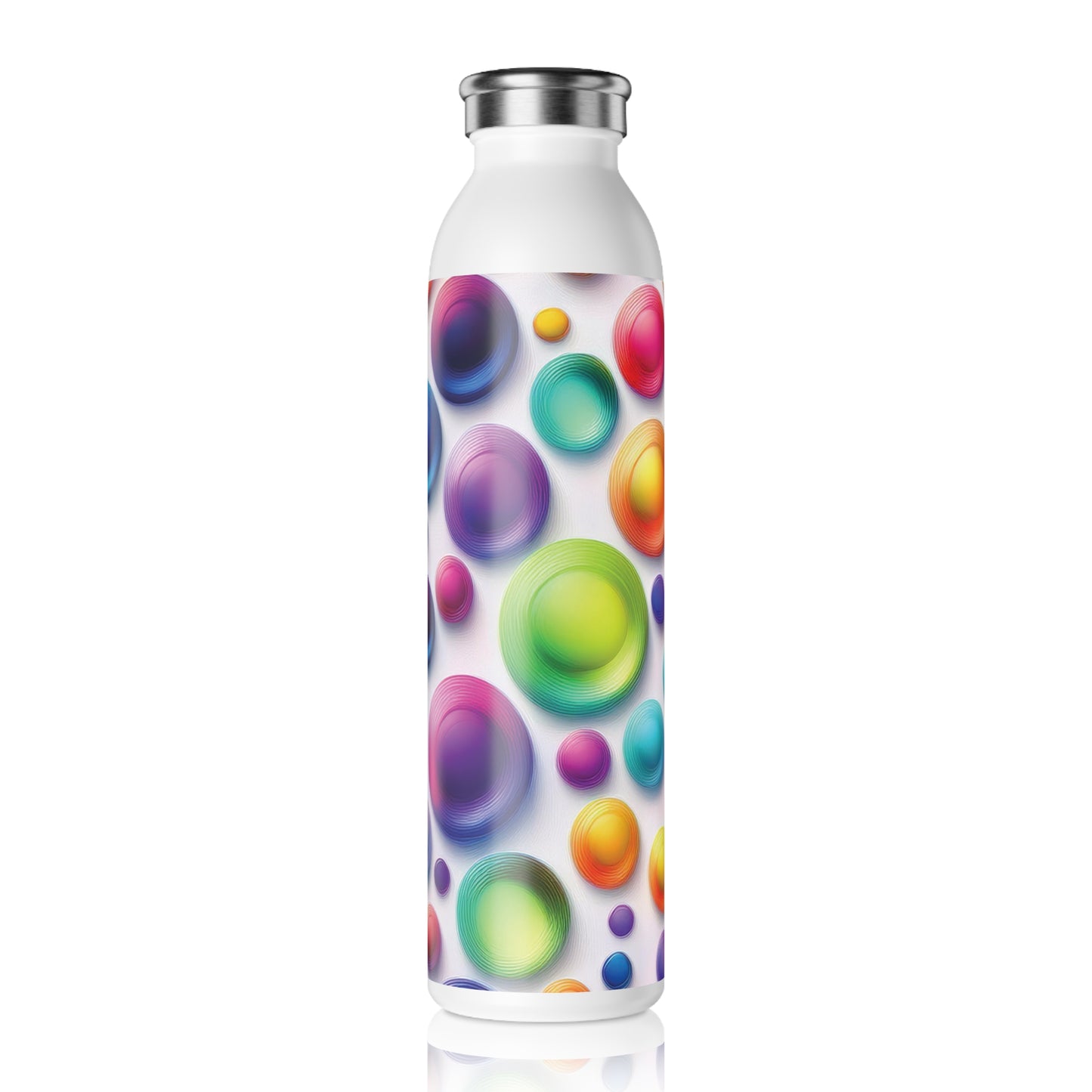 Vibrant Slim Water Bottle - Colorful Design for Active Lifestyles, 20oz