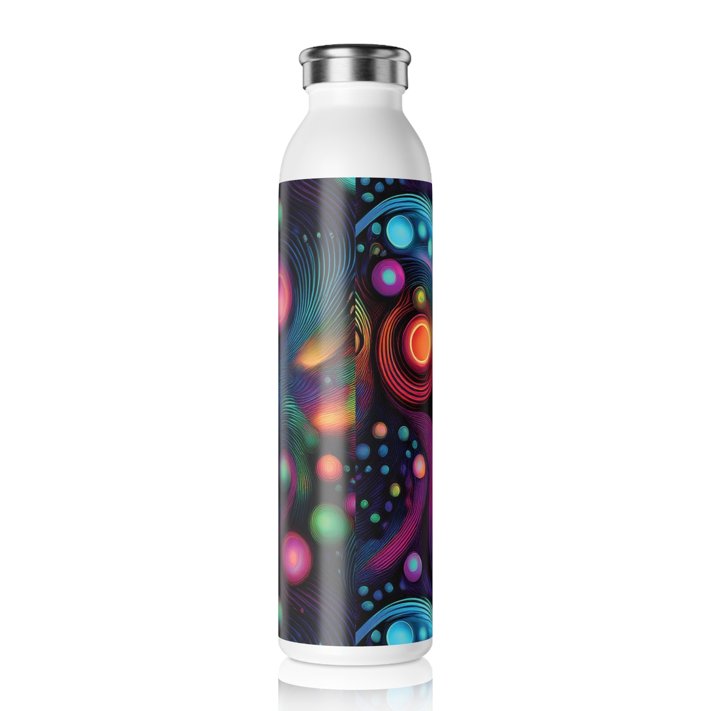 Vibrant Slim Water Bottle - Colorful Design for Active Lifestyles, 20oz