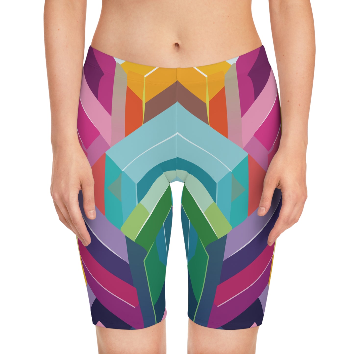 Bike Shorts with Abstract prints