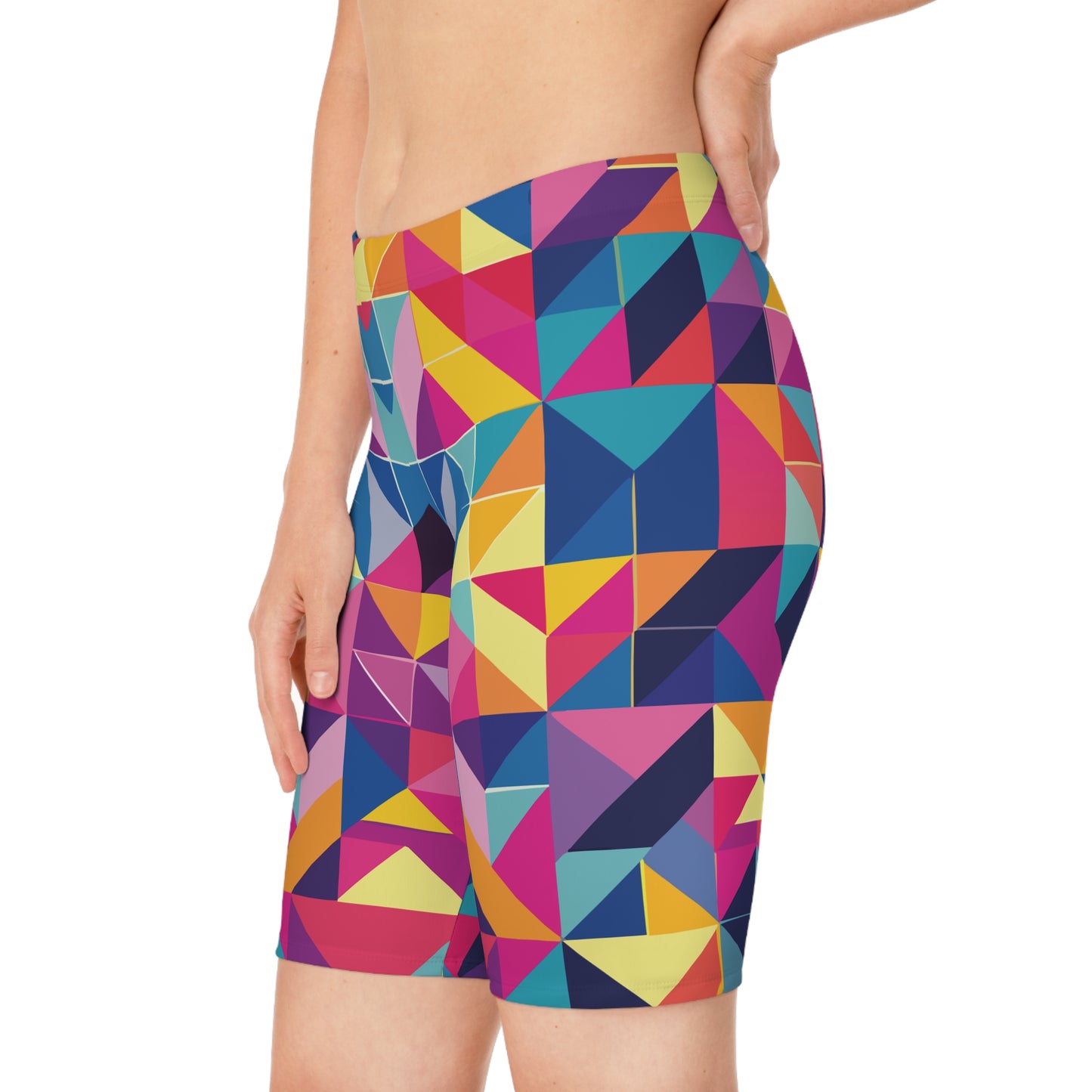 Bike Shorts with Abstract prints