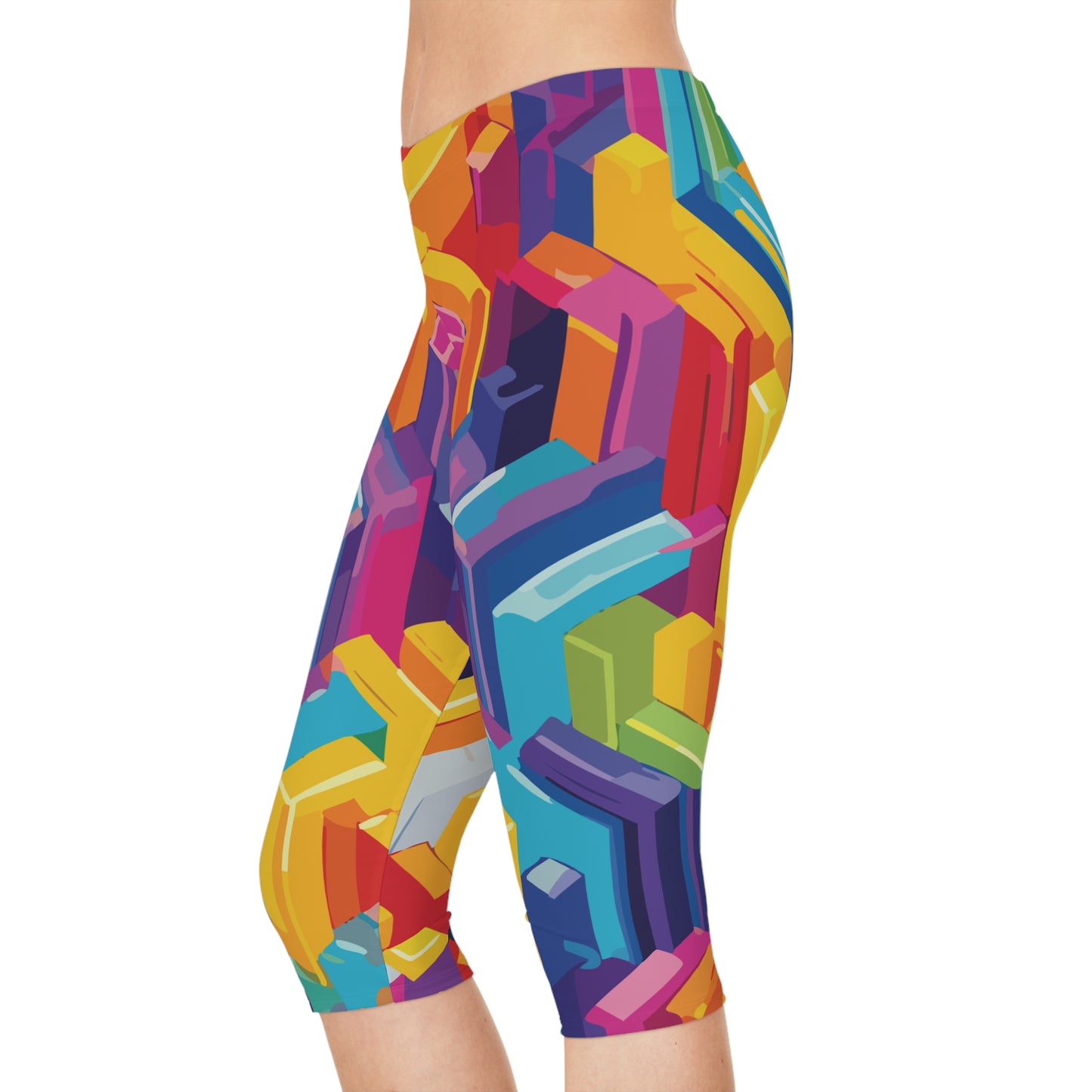 Capri leggings with Abstract print