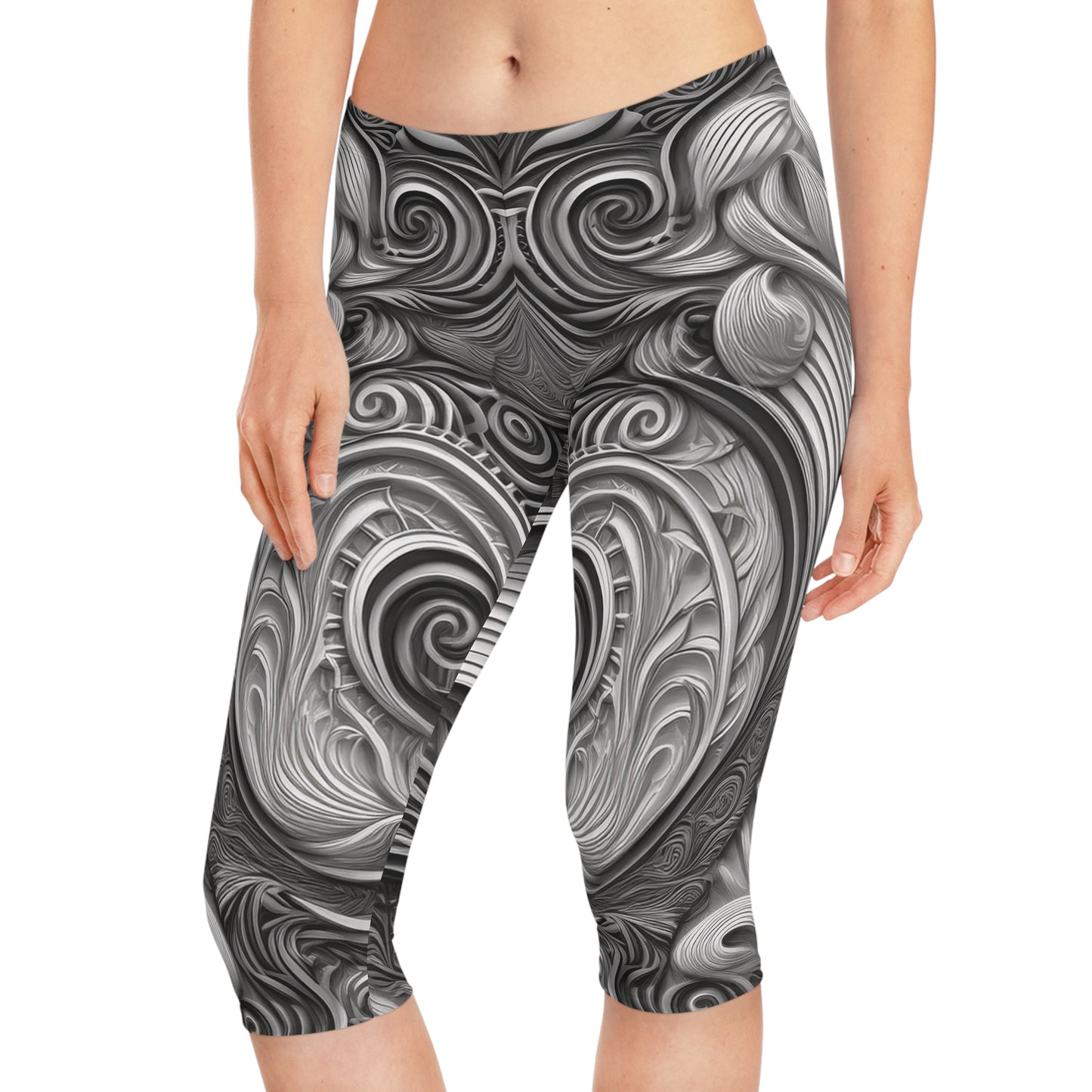 Capri leggings In Black and White