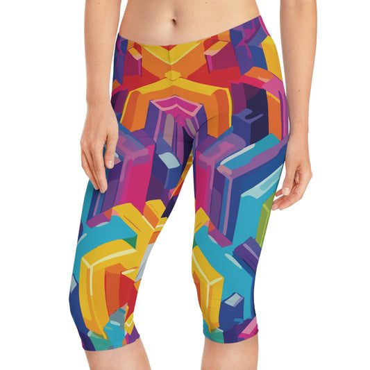 Capri leggings with Abstract print