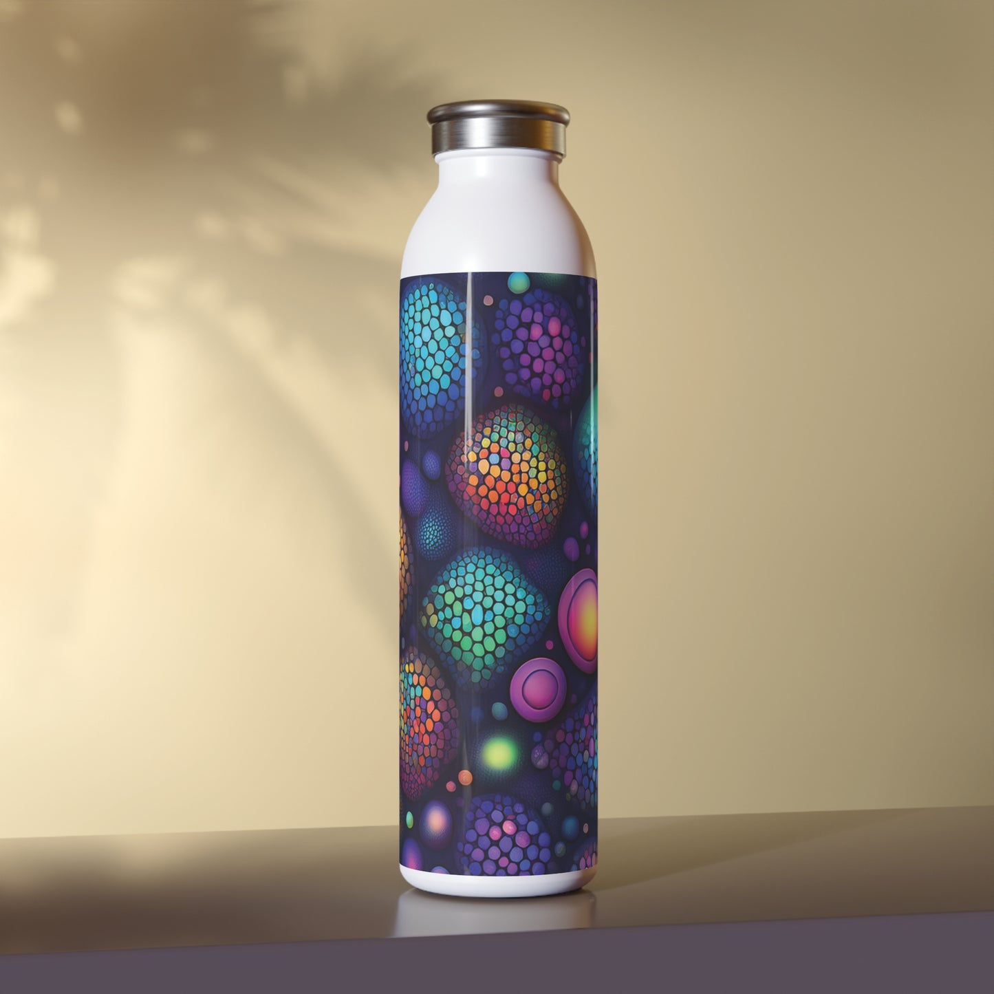 Vibrant Slim Water Bottle - Colorful Design for Active Lifestyles, 20oz